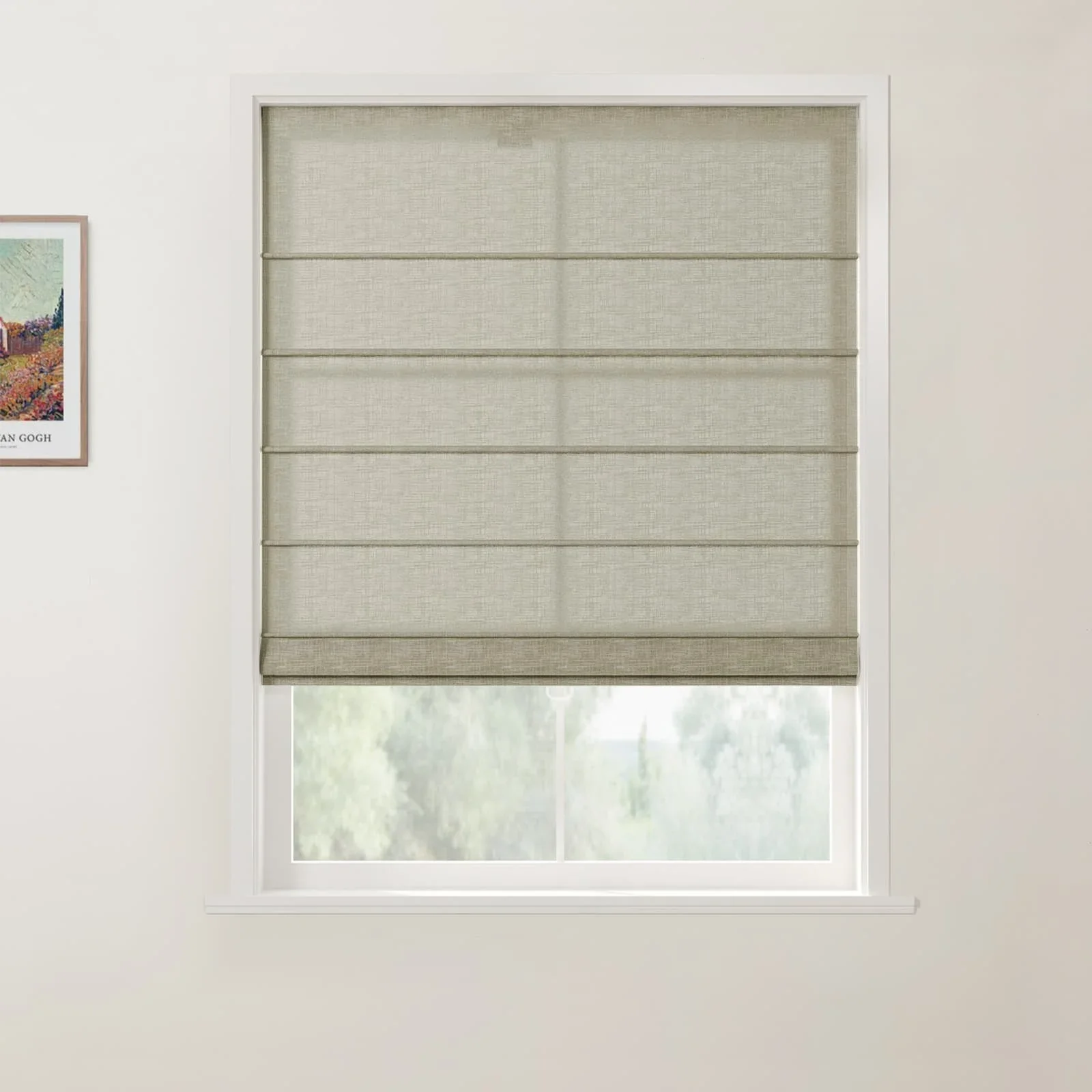 Custom Front Slat Roman Shade Cordless - Image 19