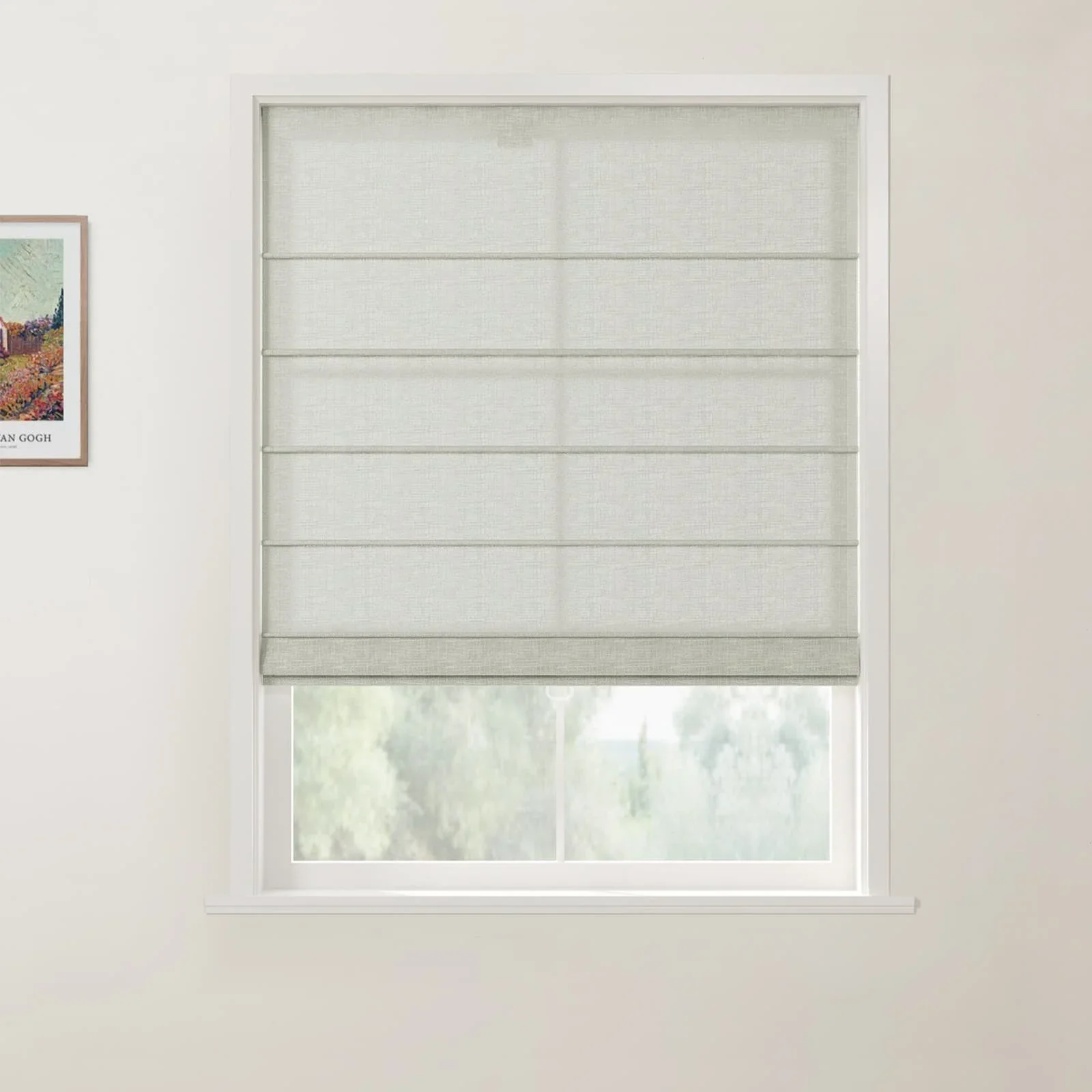 Custom Front Slat Roman Shade Cordless - Image 22