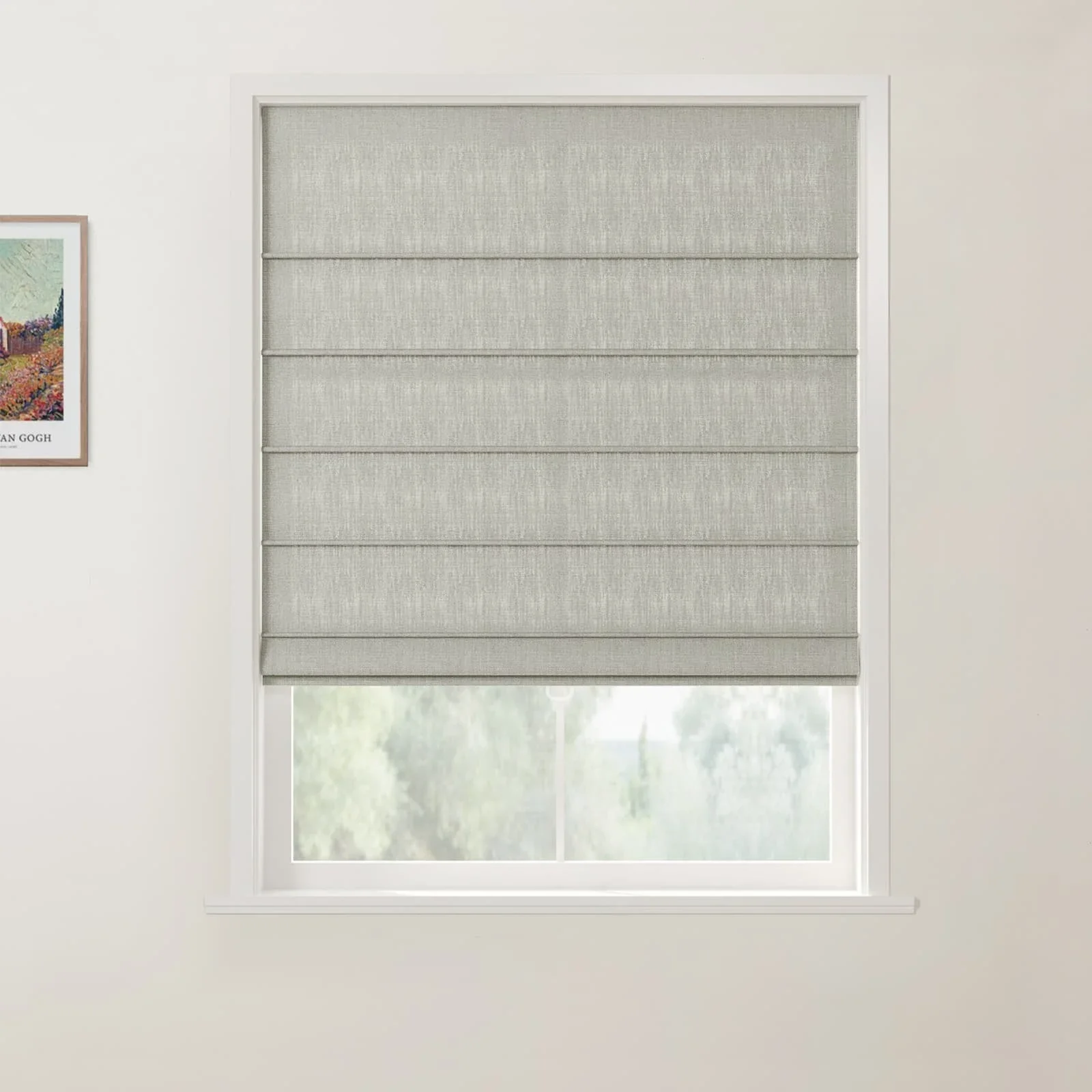 Custom Front Slat Roman Shade Cordless - Image 25
