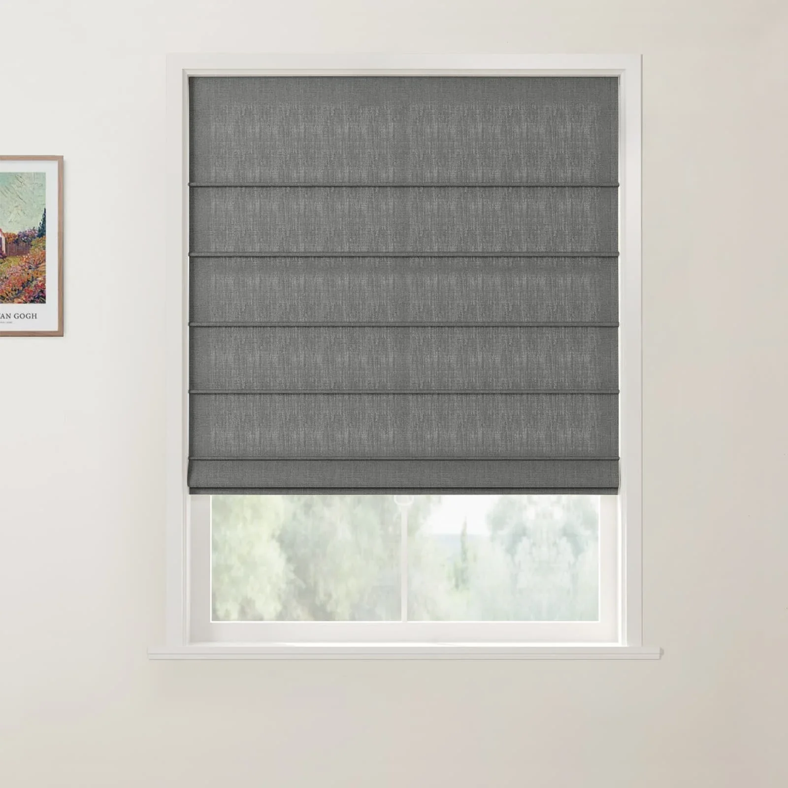Custom Front Slat Roman Shade Cordless - Image 26