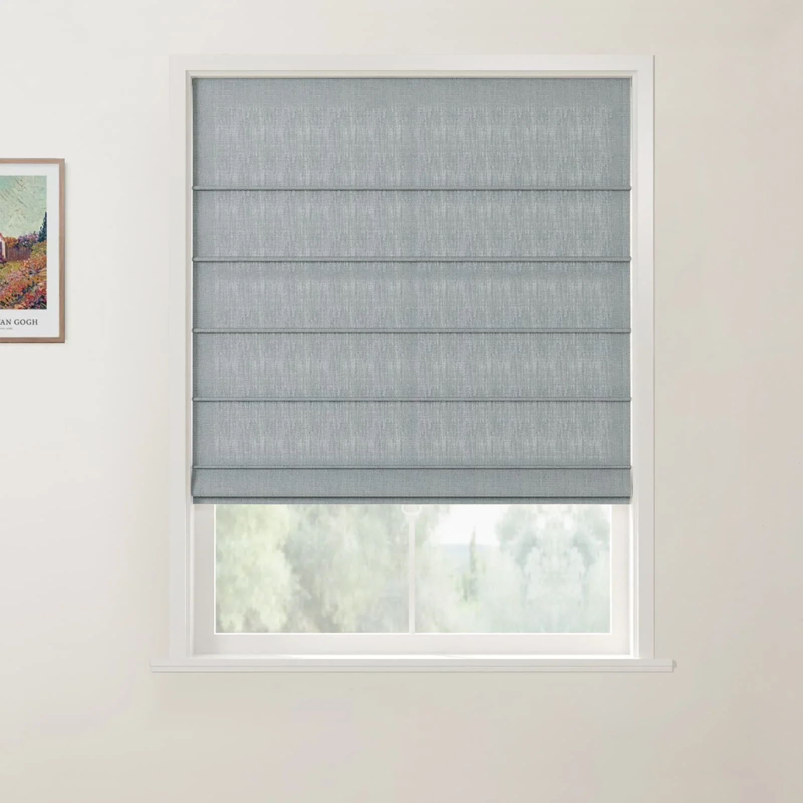 Custom Front Slat Roman Shade Cordless - Image 27