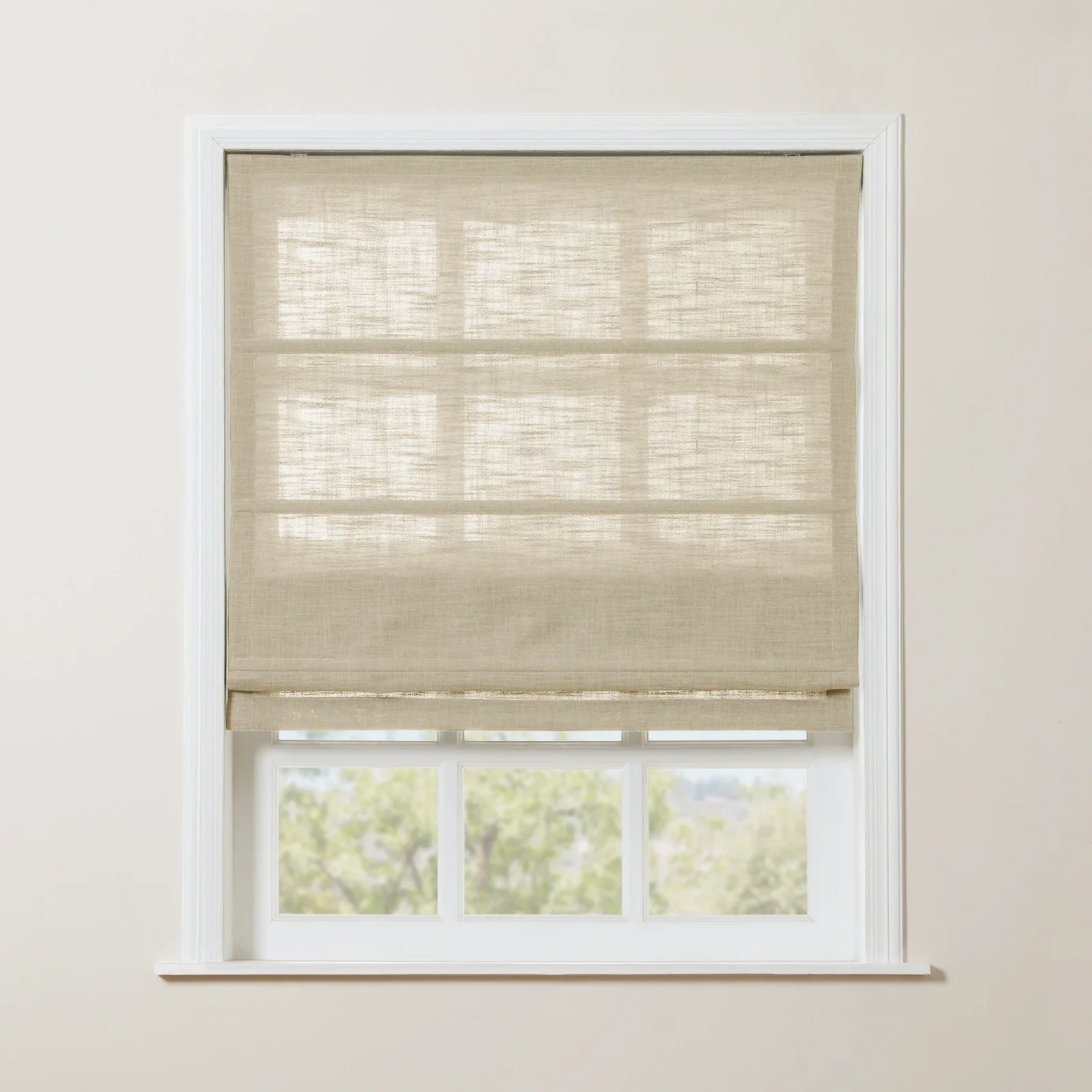 Custom Linen Roman Shade Cordless - Image 17