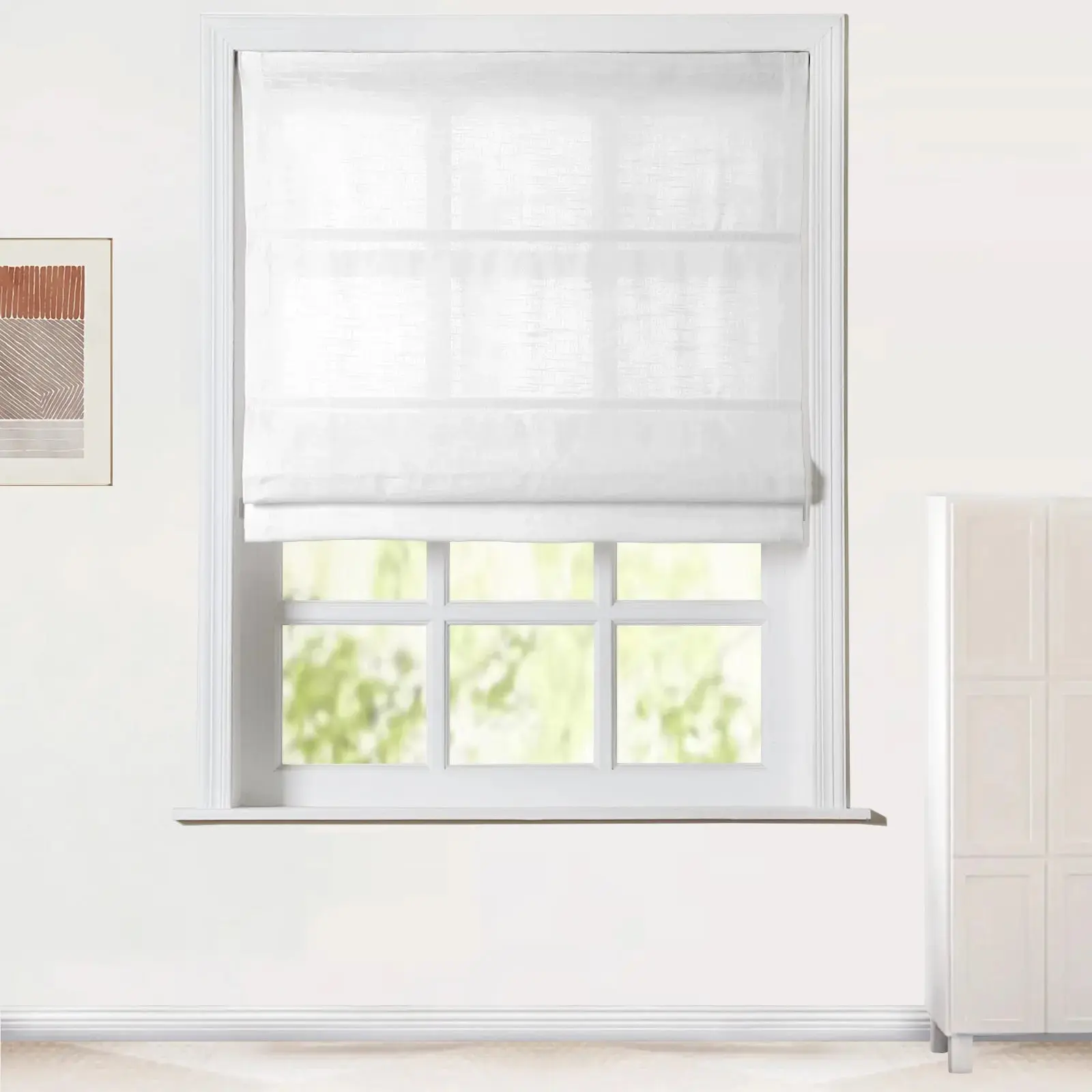Custom Linen Roman Shade Cordless - Image 18