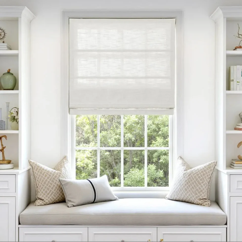 Custom Linen Roman Shade Cordless - Image 21