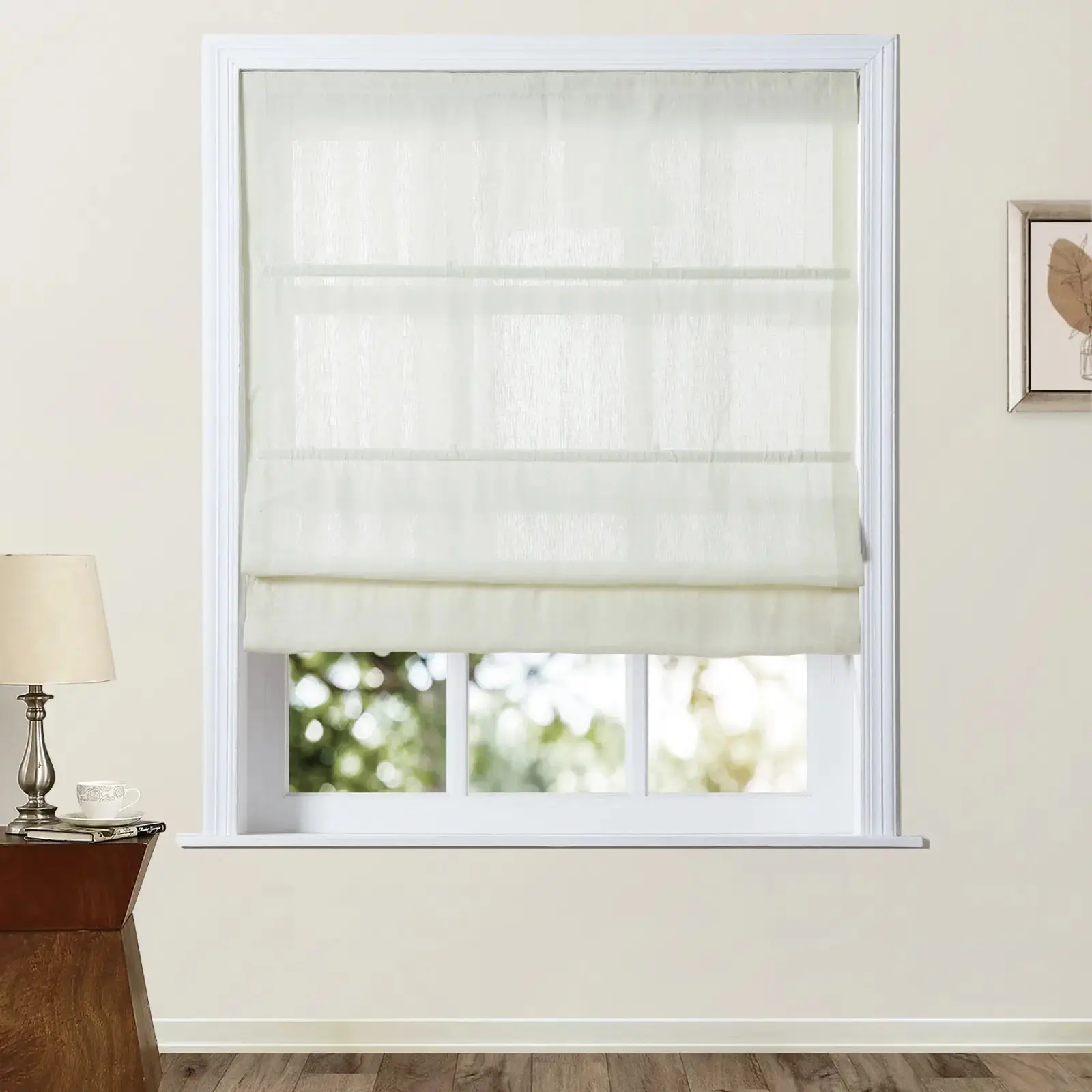 Custom Linen Roman Shade Cordless - Image 27