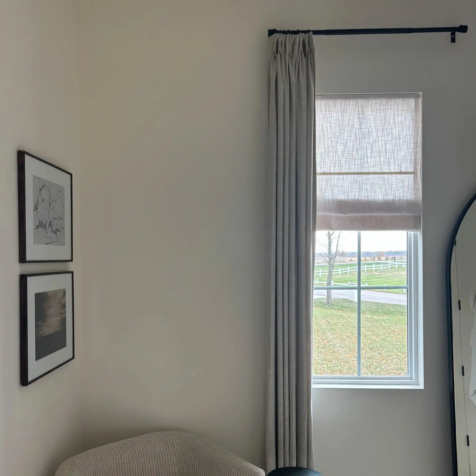 Custom Linen Roman Shade Cordless - Image 5