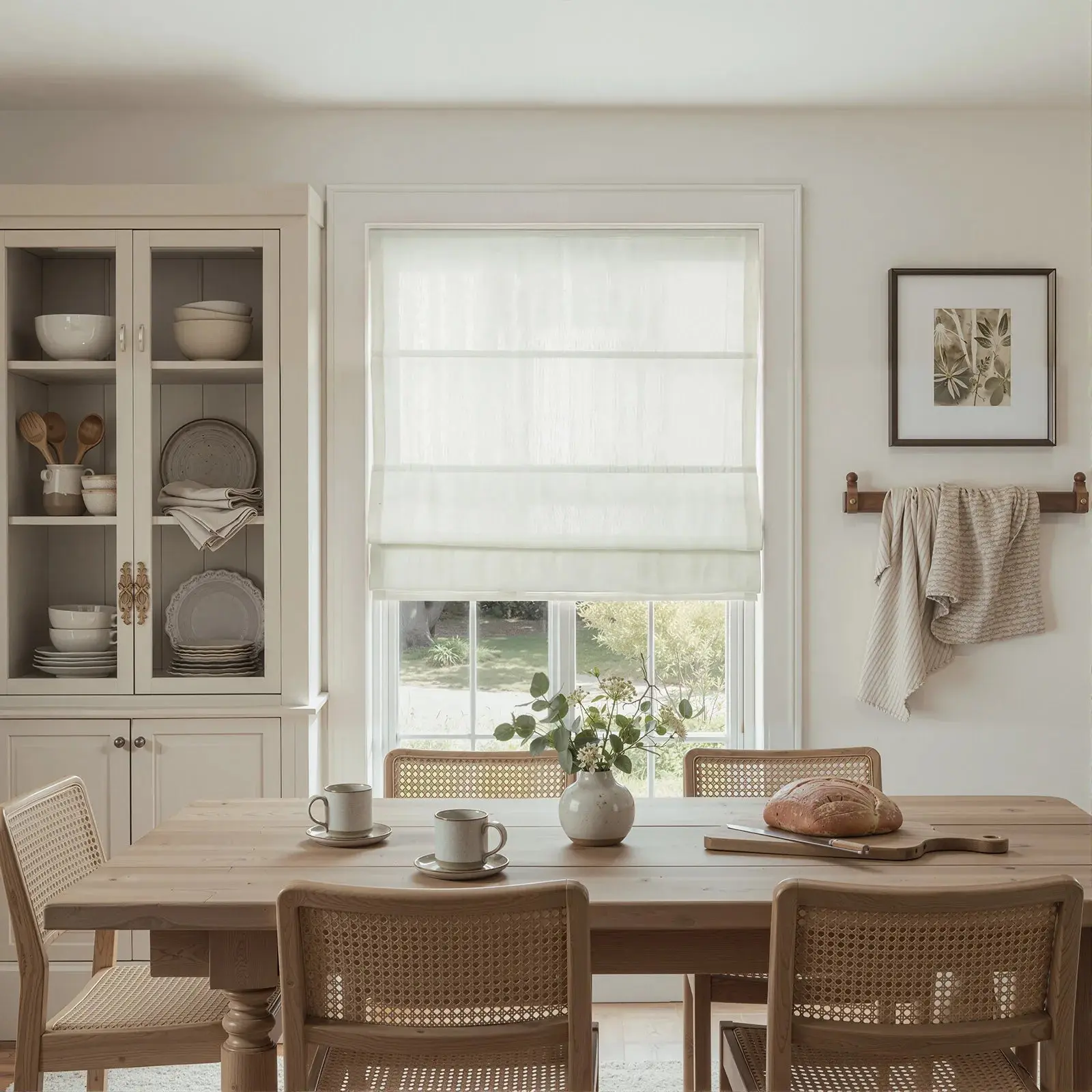 Custom Linen Roman Shade Cordless - Image 6