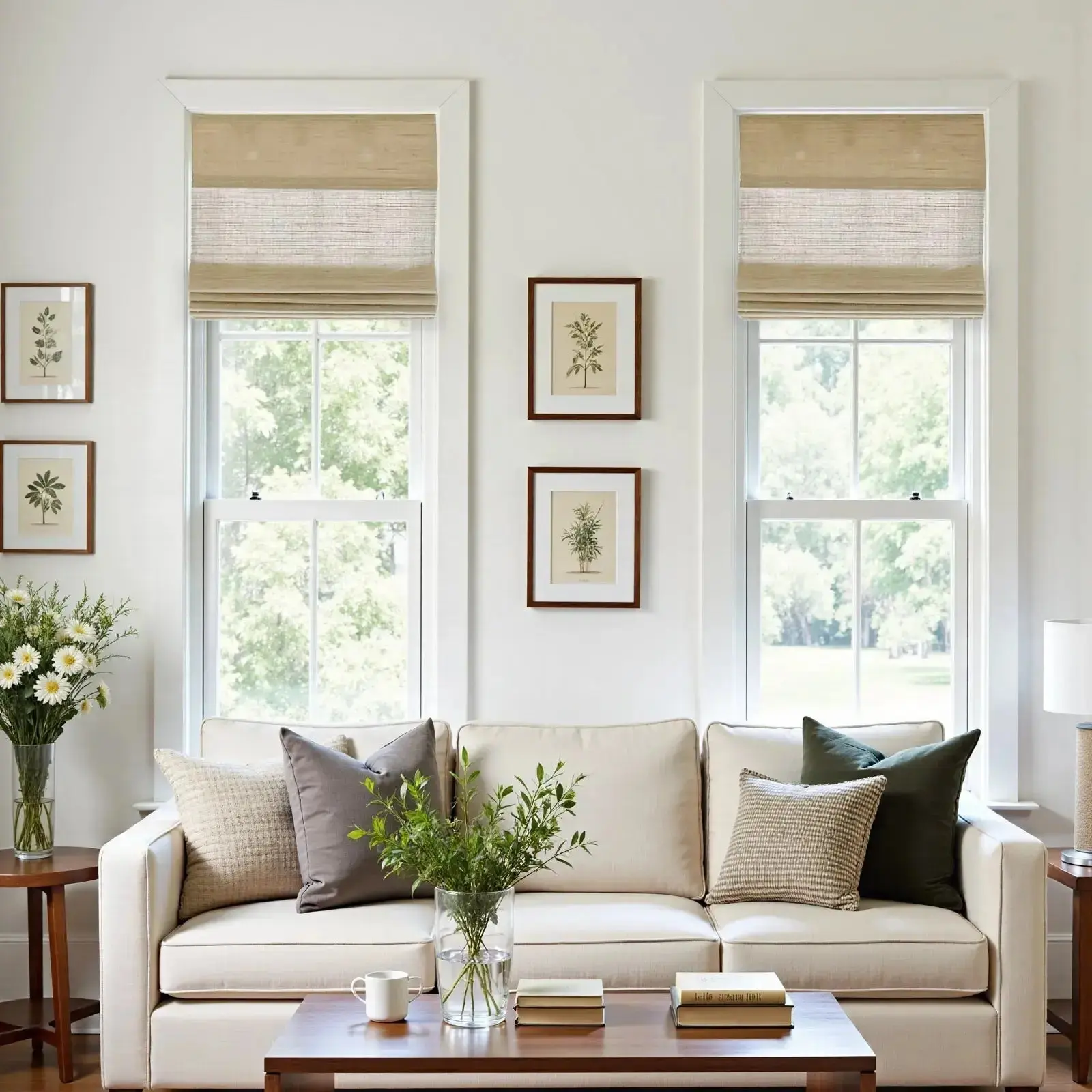 Custom No-Drill Bamboo Woven Shade Cordless - Image 4