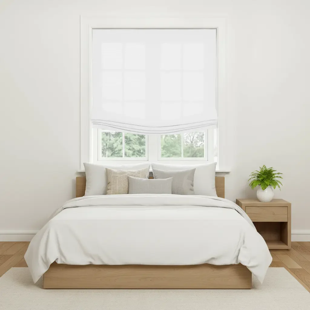 Custom Relaxed Roman Shades Cord Lift - Image 10