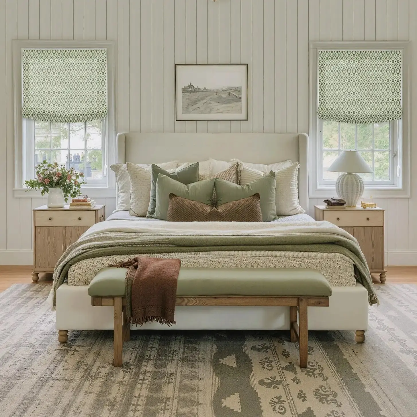 Custom Relaxed Roman Shades Cord Lift - Image 104