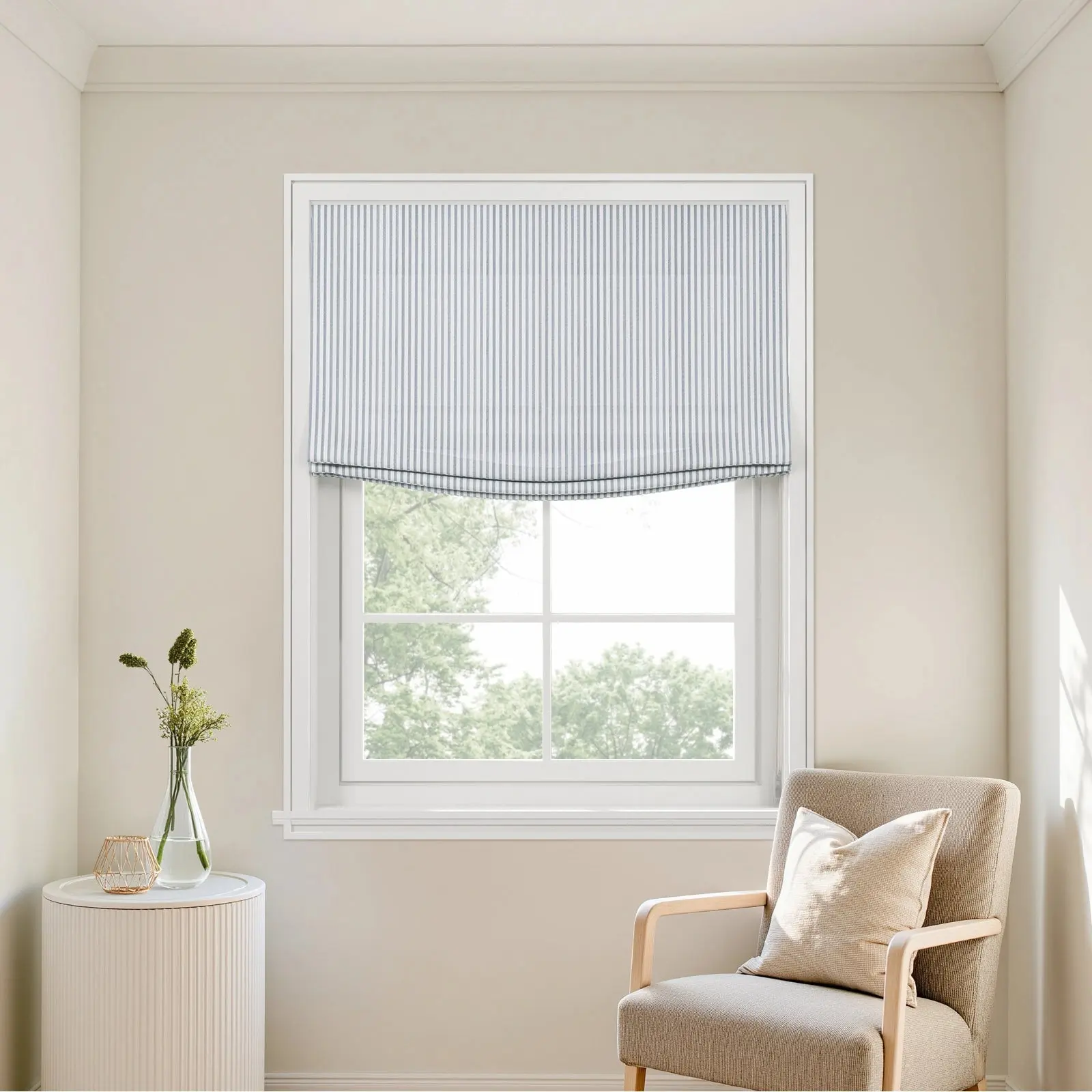 Custom Relaxed Roman Shades Cord Lift - Image 105