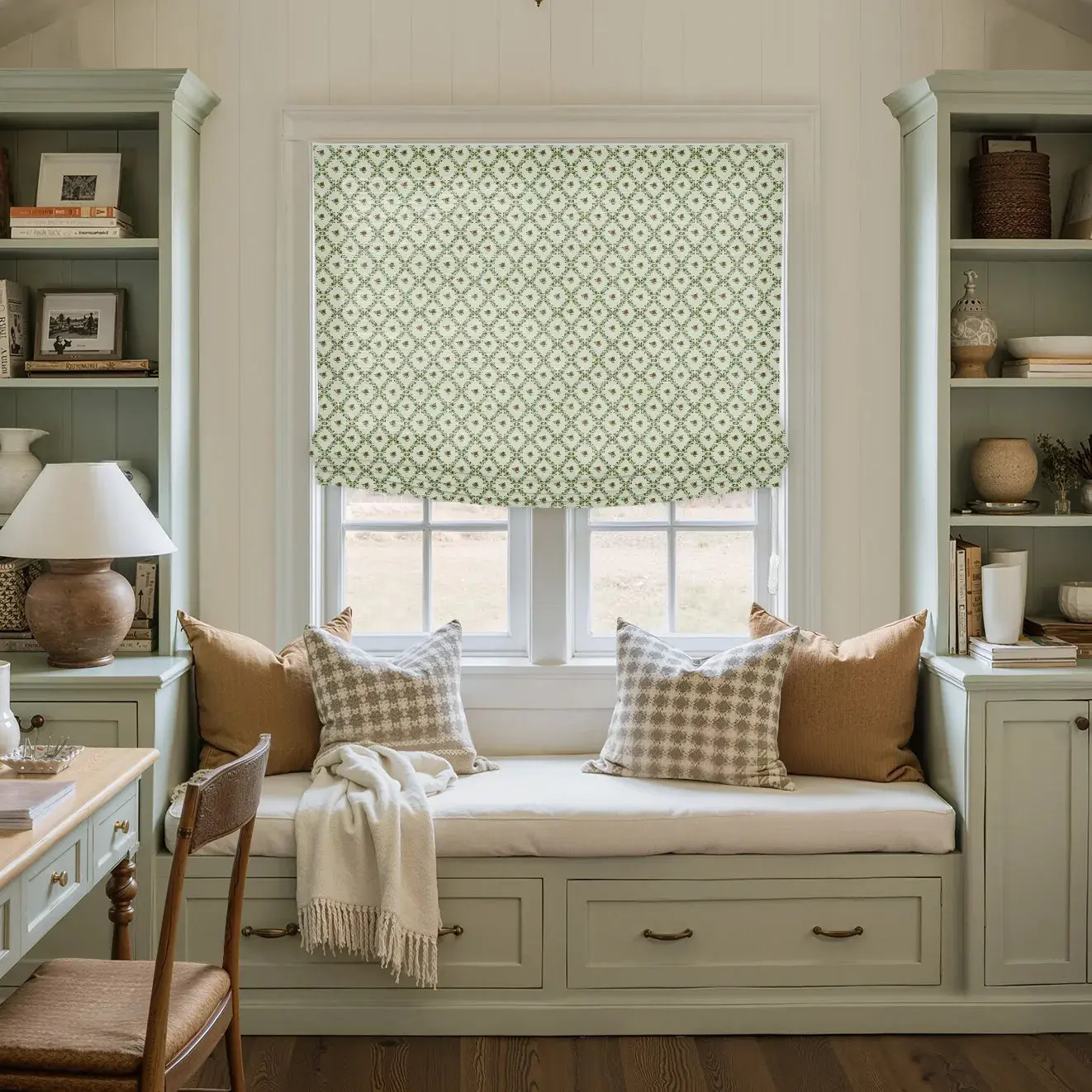 Custom Relaxed Roman Shades Cord Lift - Image 106