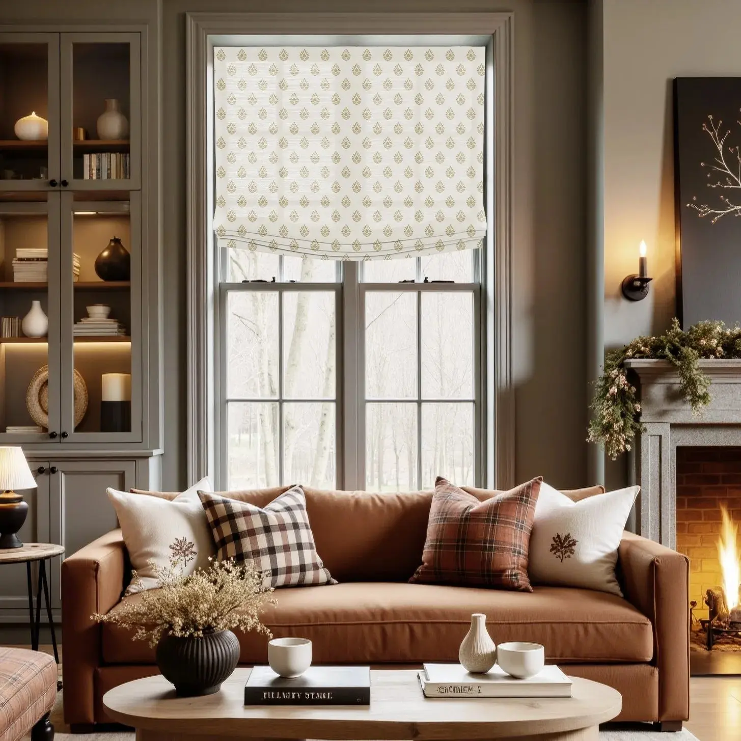 Custom Relaxed Roman Shades Cord Lift - Image 109