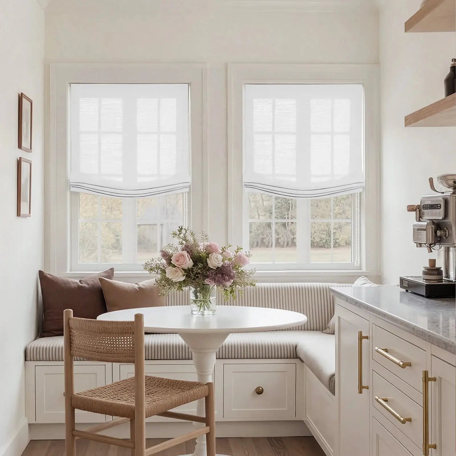 Custom Relaxed Roman Shades Cord Lift - Image 112