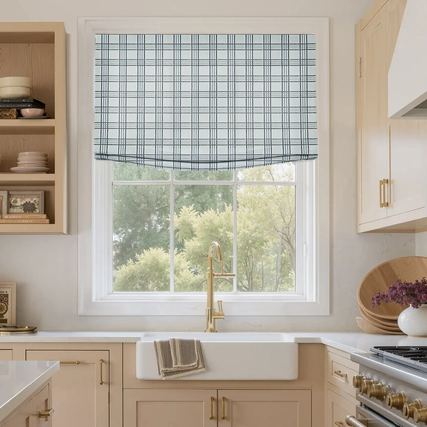 Custom Relaxed Roman Shades Cord Lift - Image 121
