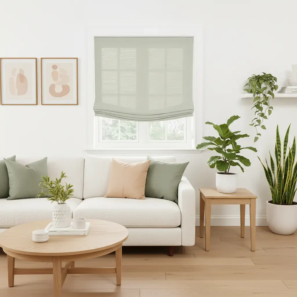 Custom Relaxed Roman Shades Cord Lift - Image 129