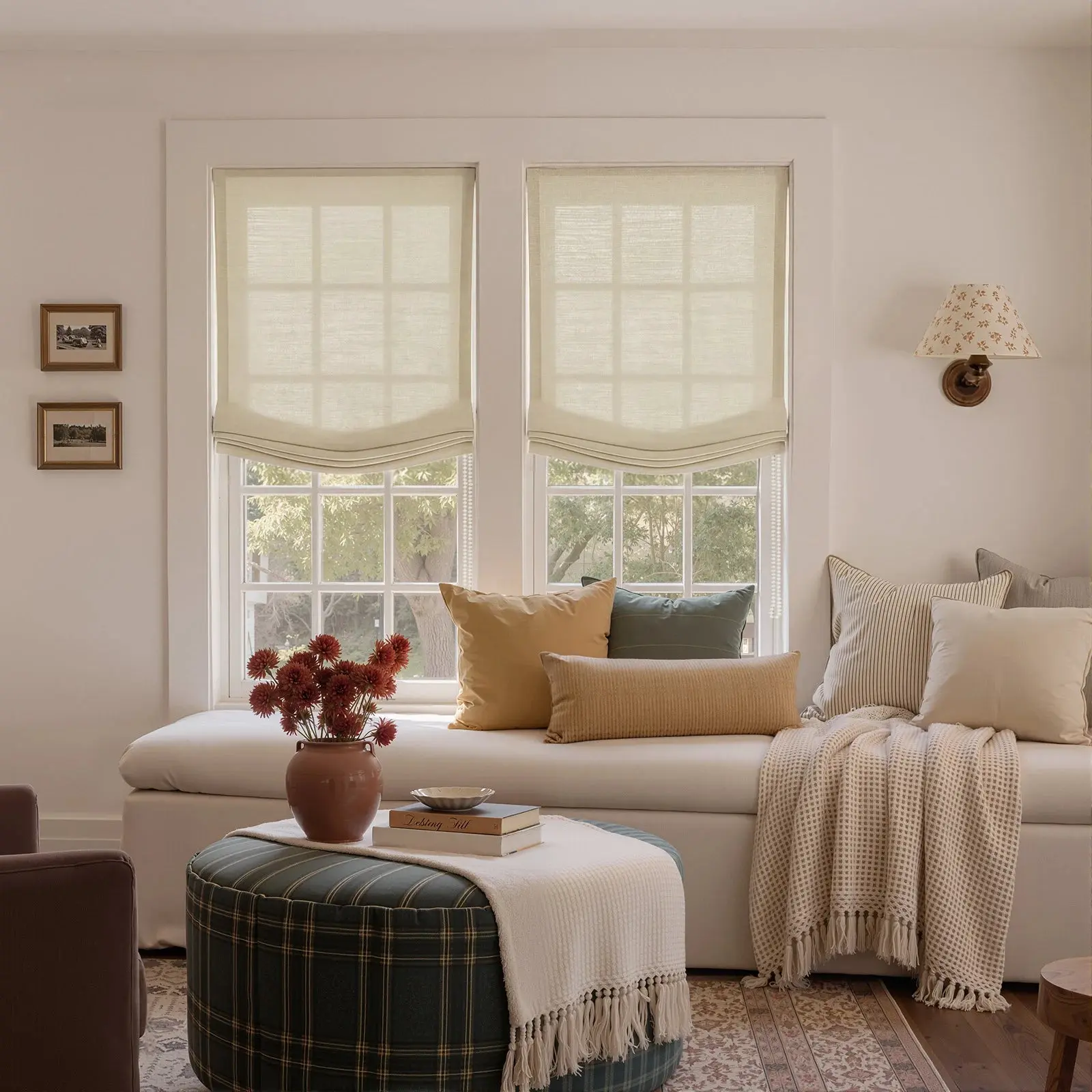Custom Relaxed Roman Shades Cord Lift - Image 130