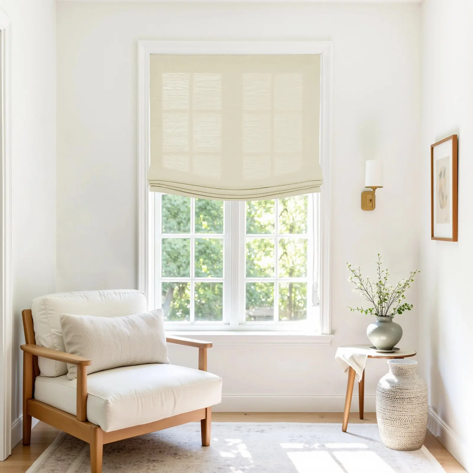 Custom Relaxed Roman Shades Cord Lift - Image 135