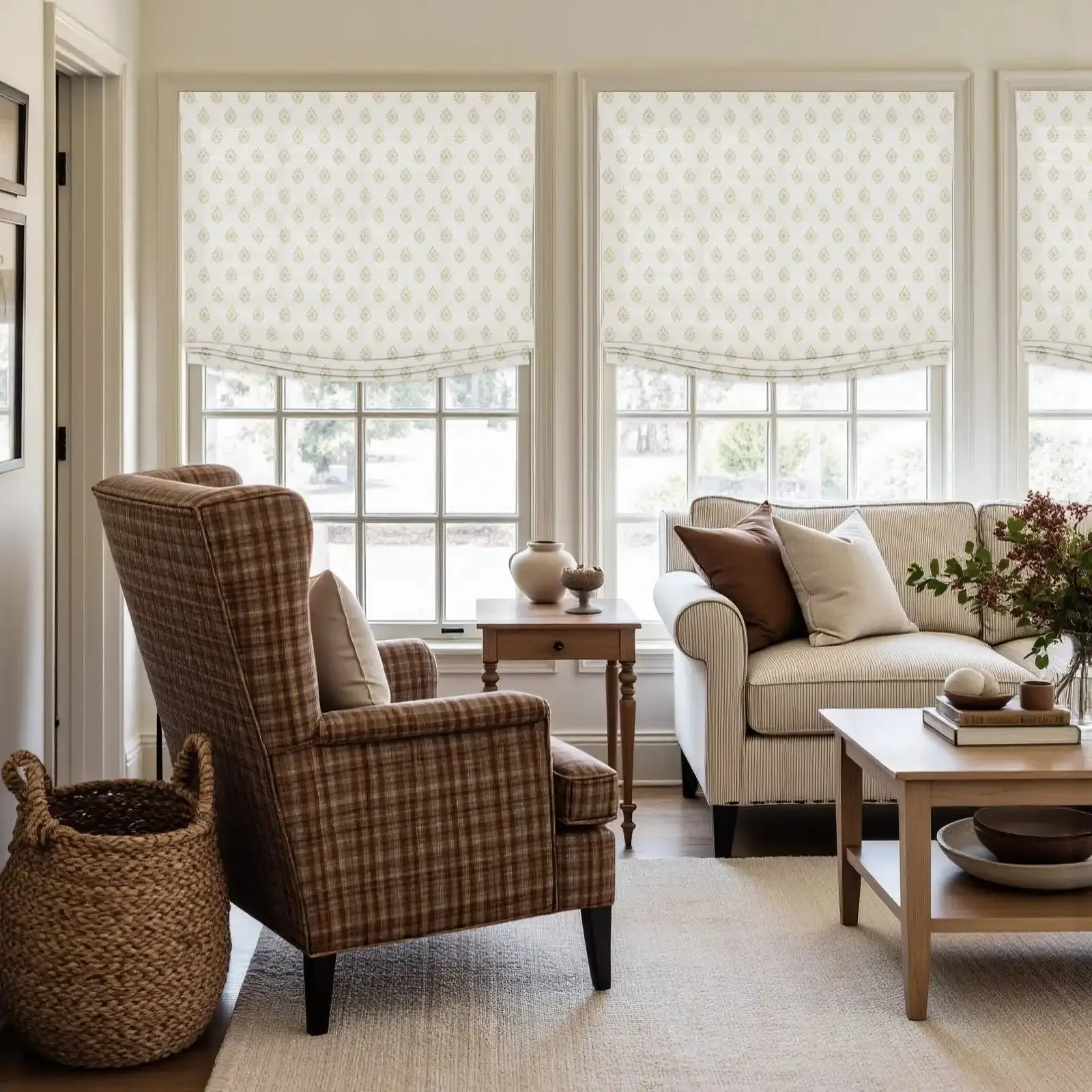 Custom Relaxed Roman Shades Cord Lift - Image 136
