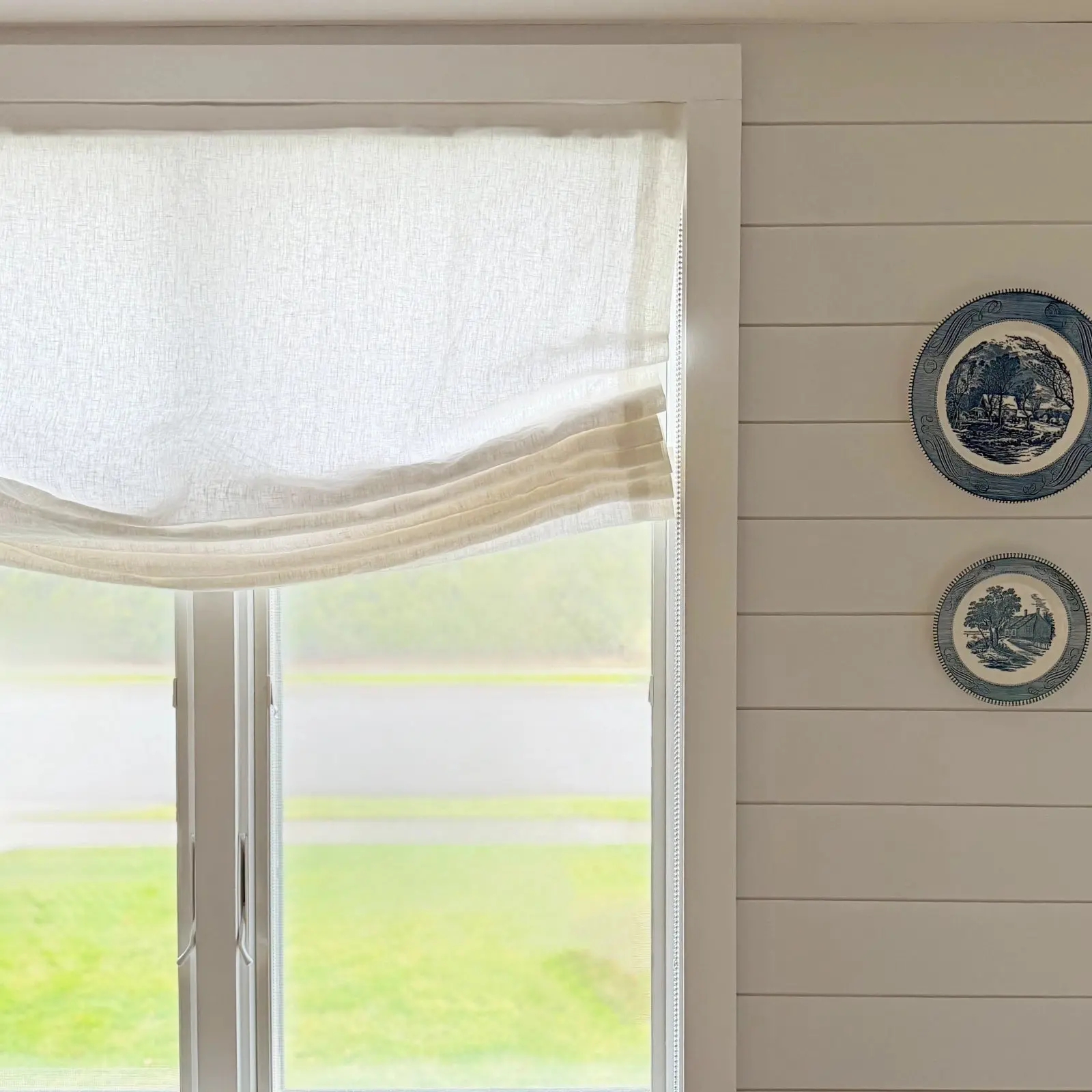 Custom Relaxed Roman Shades Cord Lift - Image 14