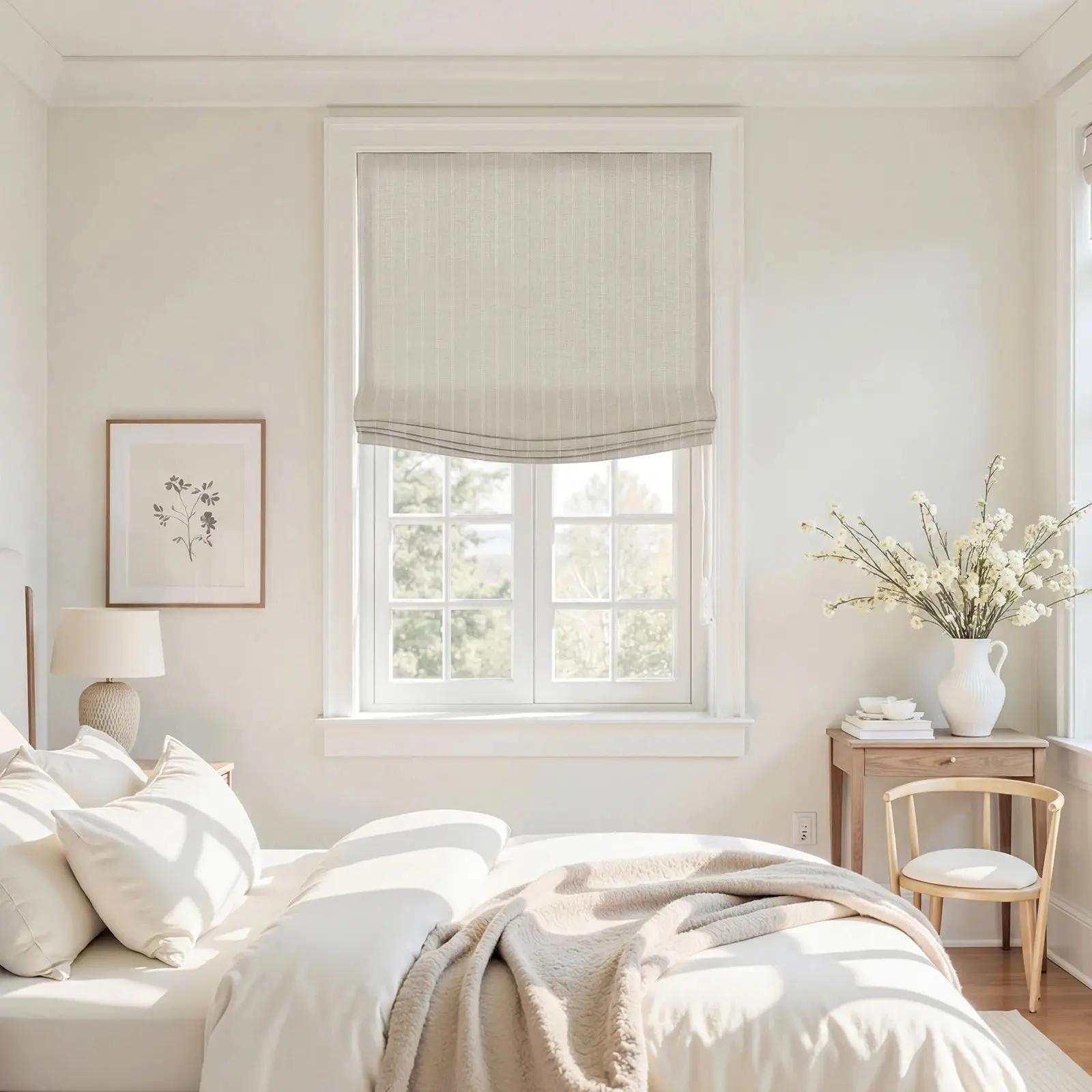 Custom Relaxed Roman Shades Cord Lift - Image 148