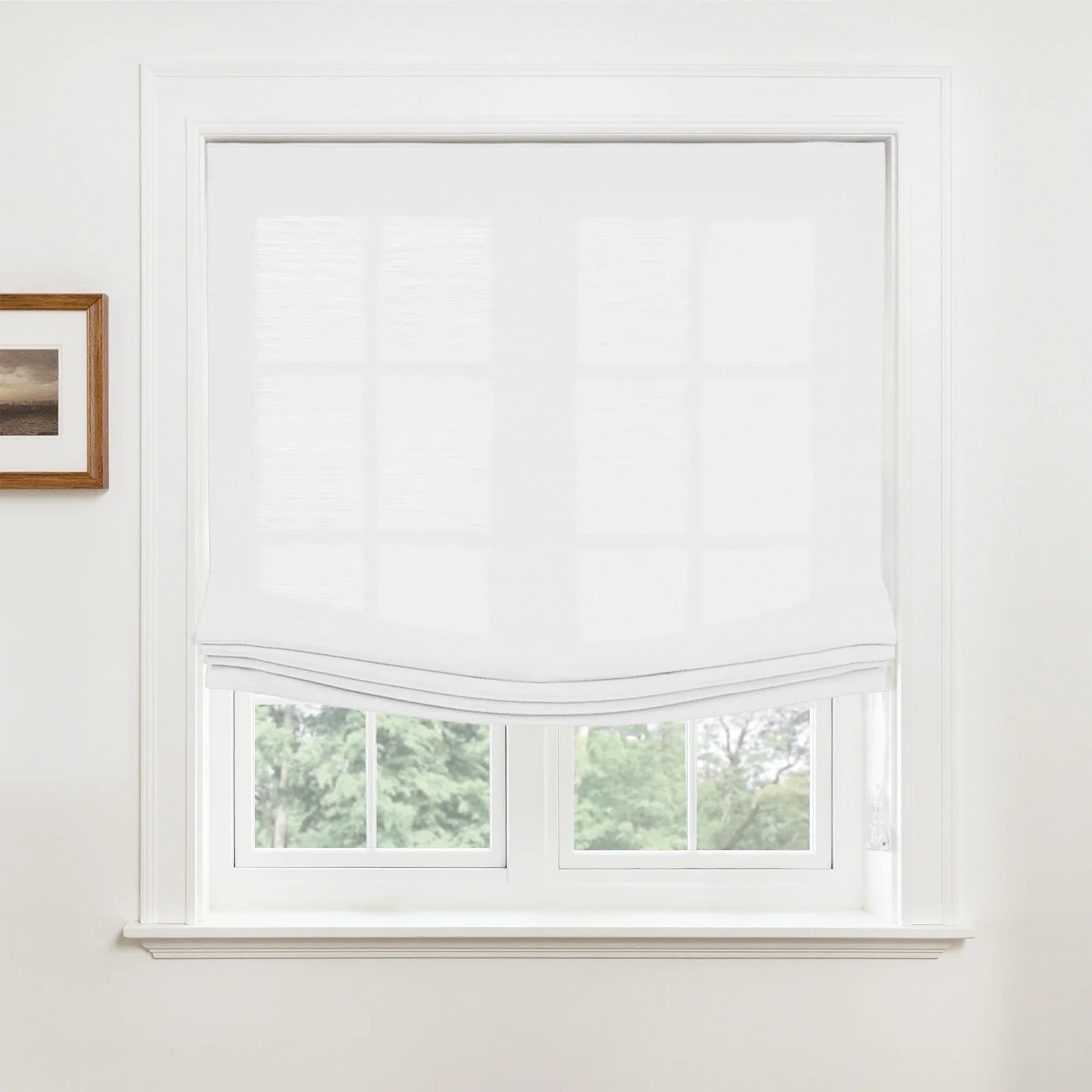 Custom Relaxed Roman Shades Cord Lift - Image 15