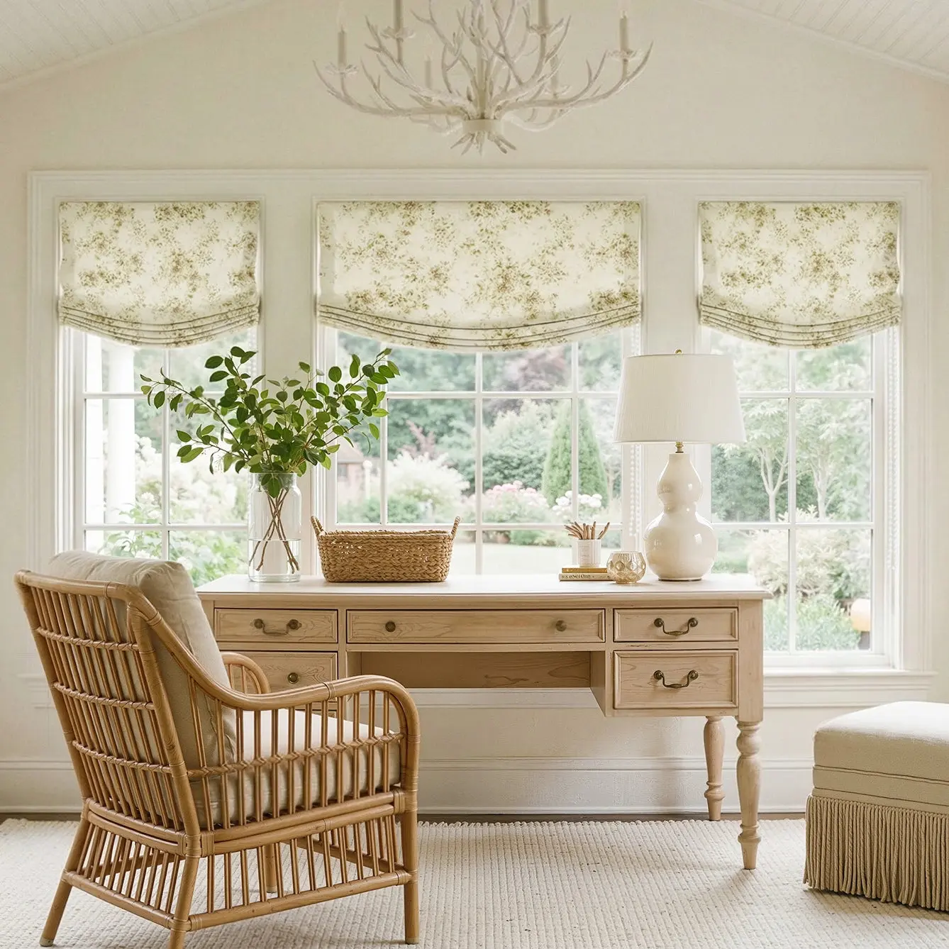 Custom Relaxed Roman Shades Cord Lift - Image 160