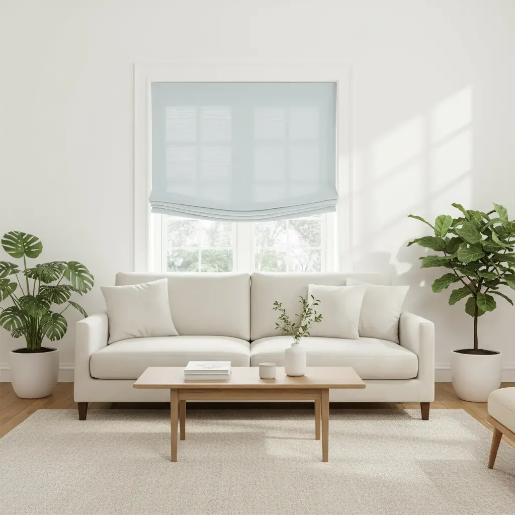 Custom Relaxed Roman Shades Cord Lift - Image 18