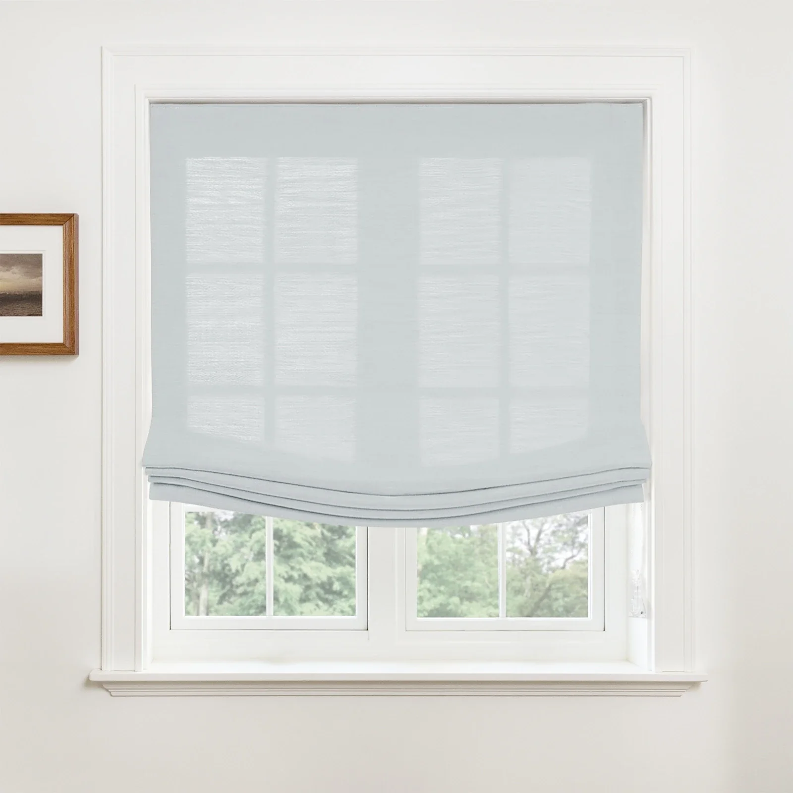 Custom Relaxed Roman Shades Cord Lift - Image 20