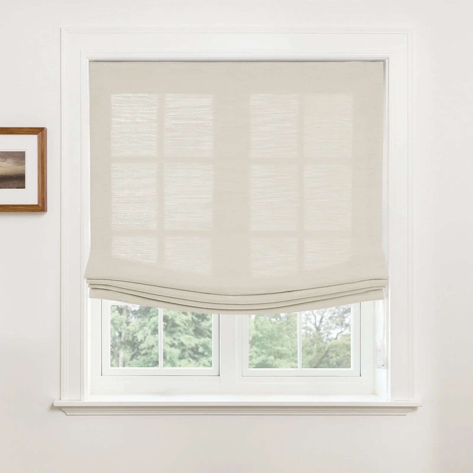 Custom Relaxed Roman Shades Cord Lift - Image 28