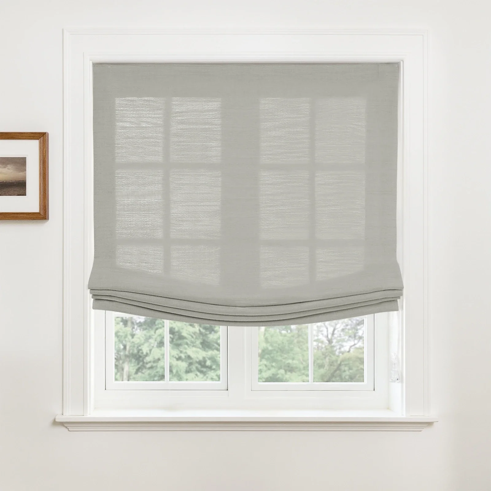 Custom Relaxed Roman Shades Cord Lift - Image 30