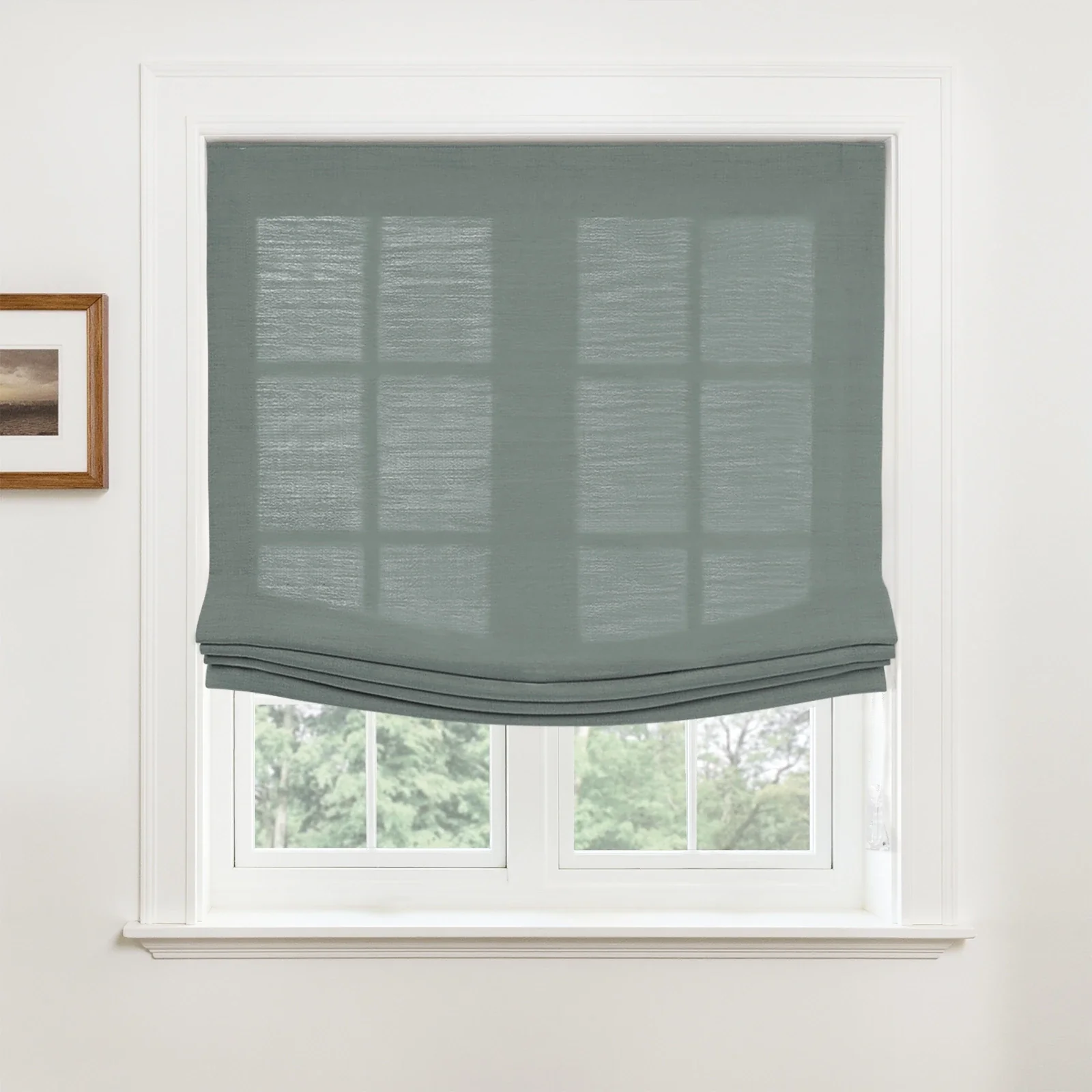 Custom Relaxed Roman Shades Cord Lift - Image 32