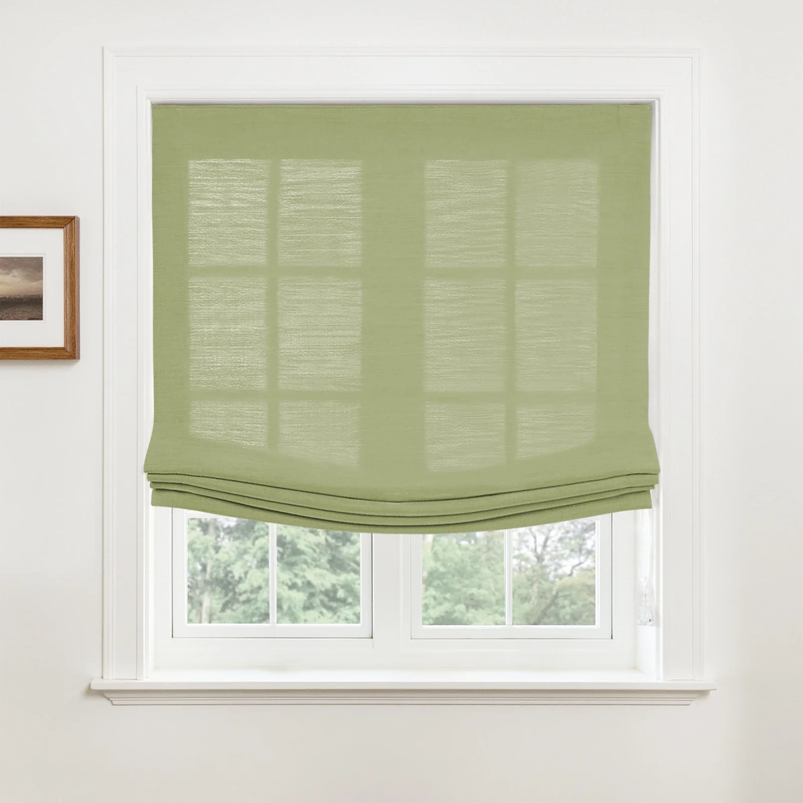 Custom Relaxed Roman Shades Cord Lift - Image 34