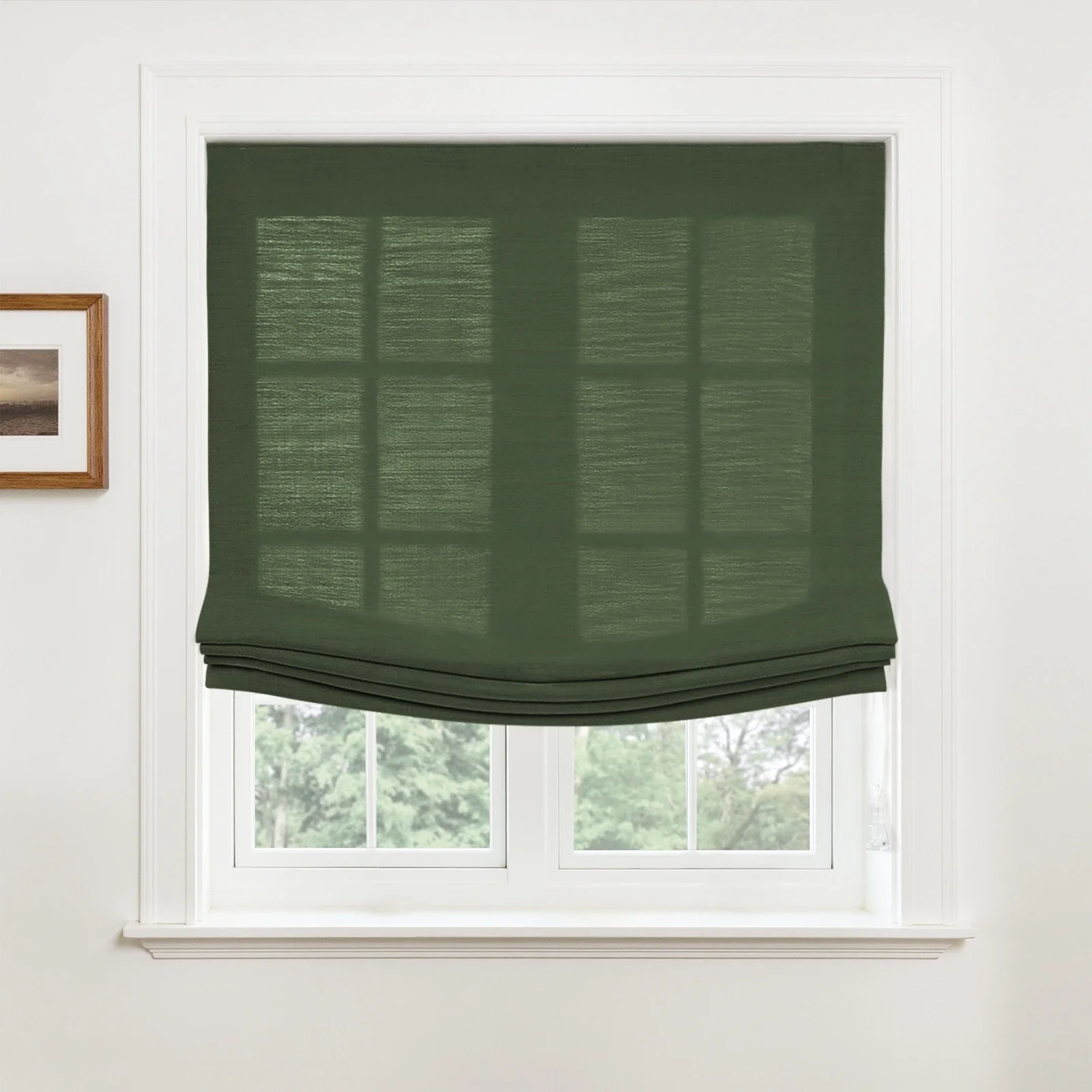 Custom Relaxed Roman Shades Cord Lift - Image 35