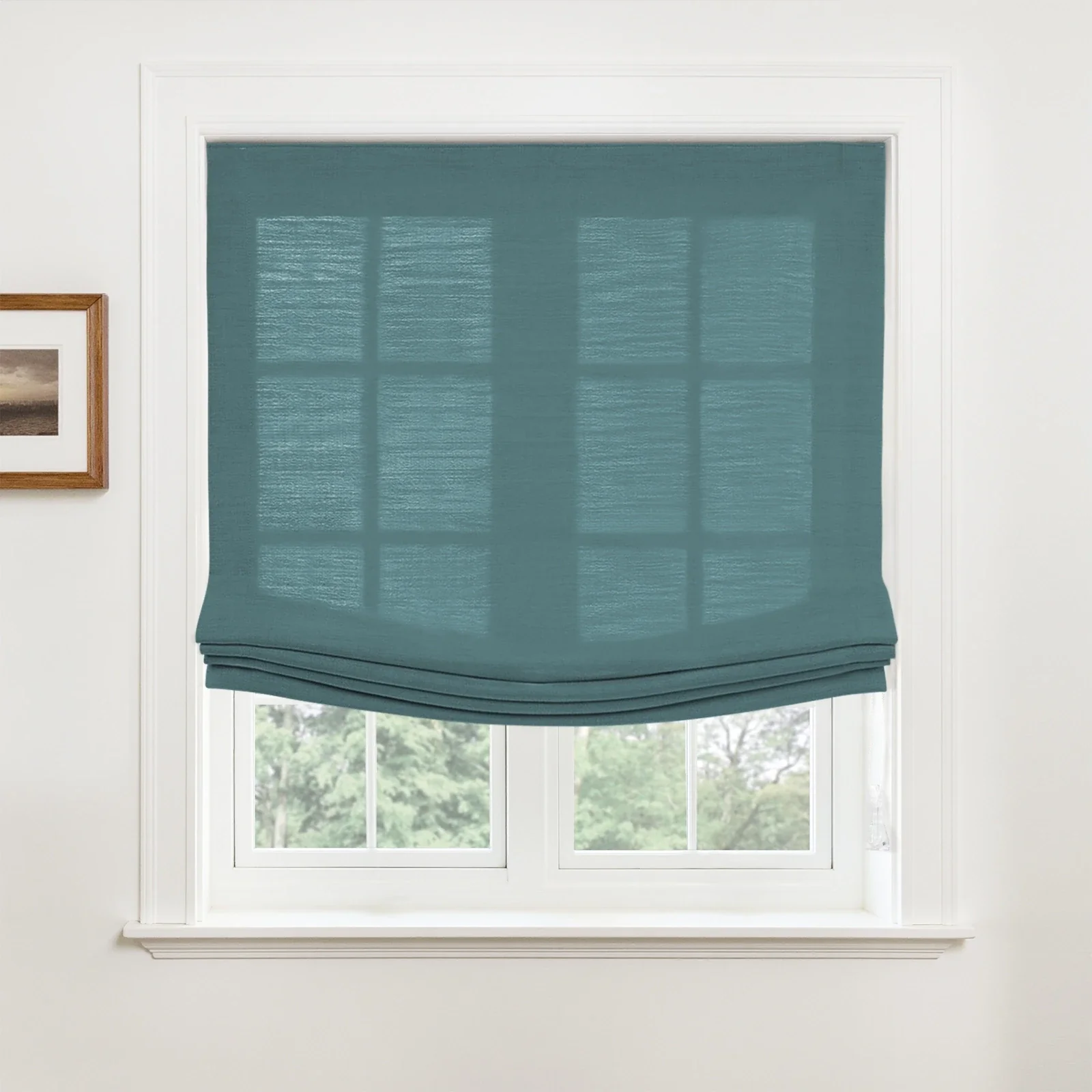 Custom Relaxed Roman Shades Cord Lift - Image 37