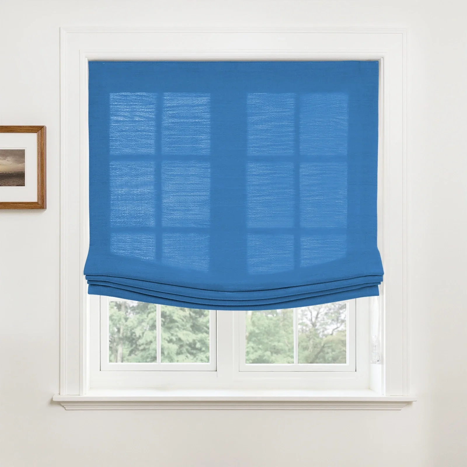 Custom Relaxed Roman Shades Cord Lift - Image 38