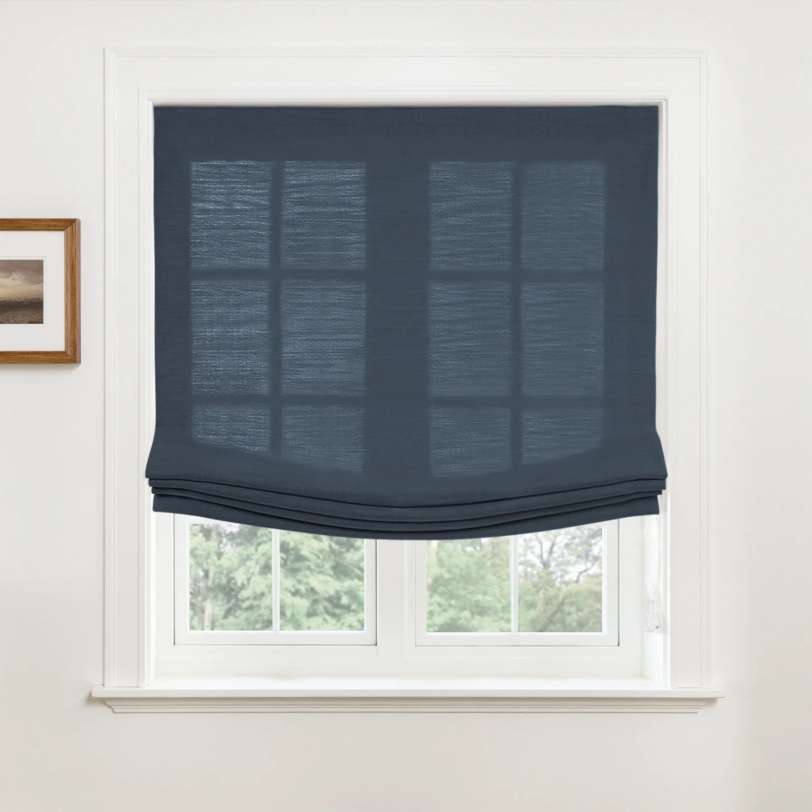 Custom Relaxed Roman Shades Cord Lift - Image 40