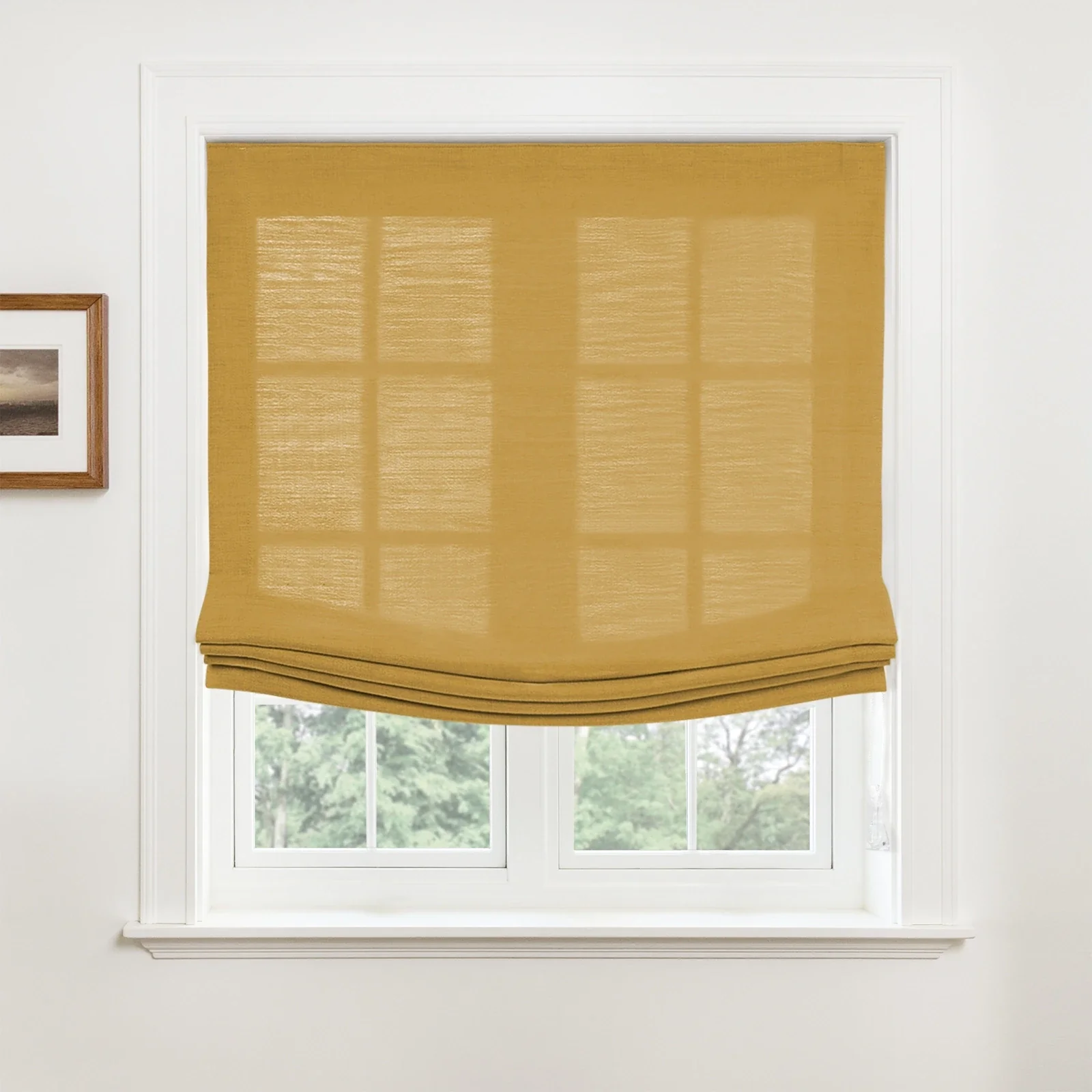 Custom Relaxed Roman Shades Cord Lift - Image 42