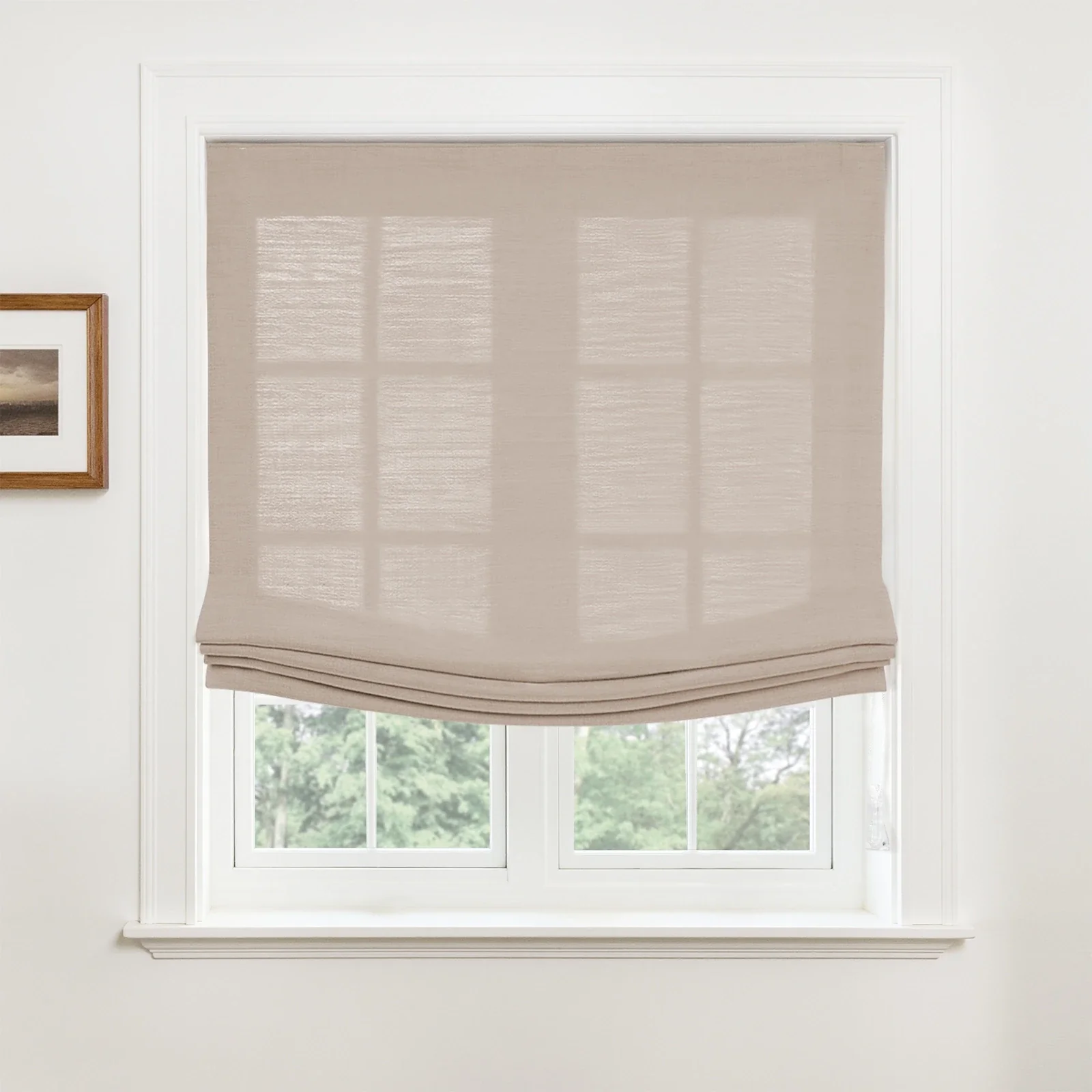 Custom Relaxed Roman Shades Cord Lift - Image 43