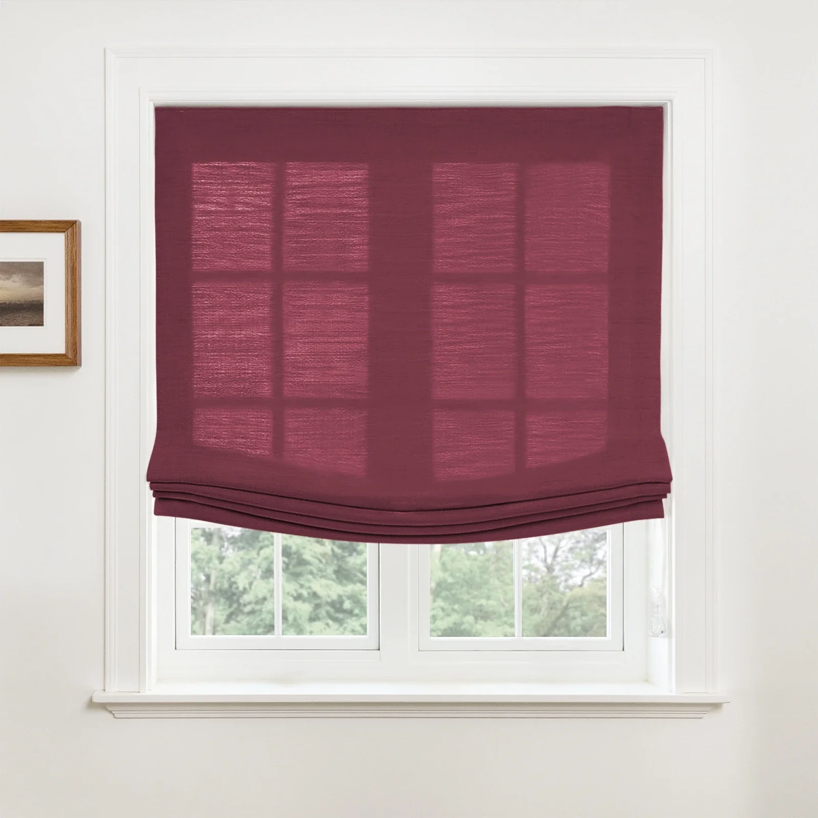 Custom Relaxed Roman Shades Cord Lift - Image 44