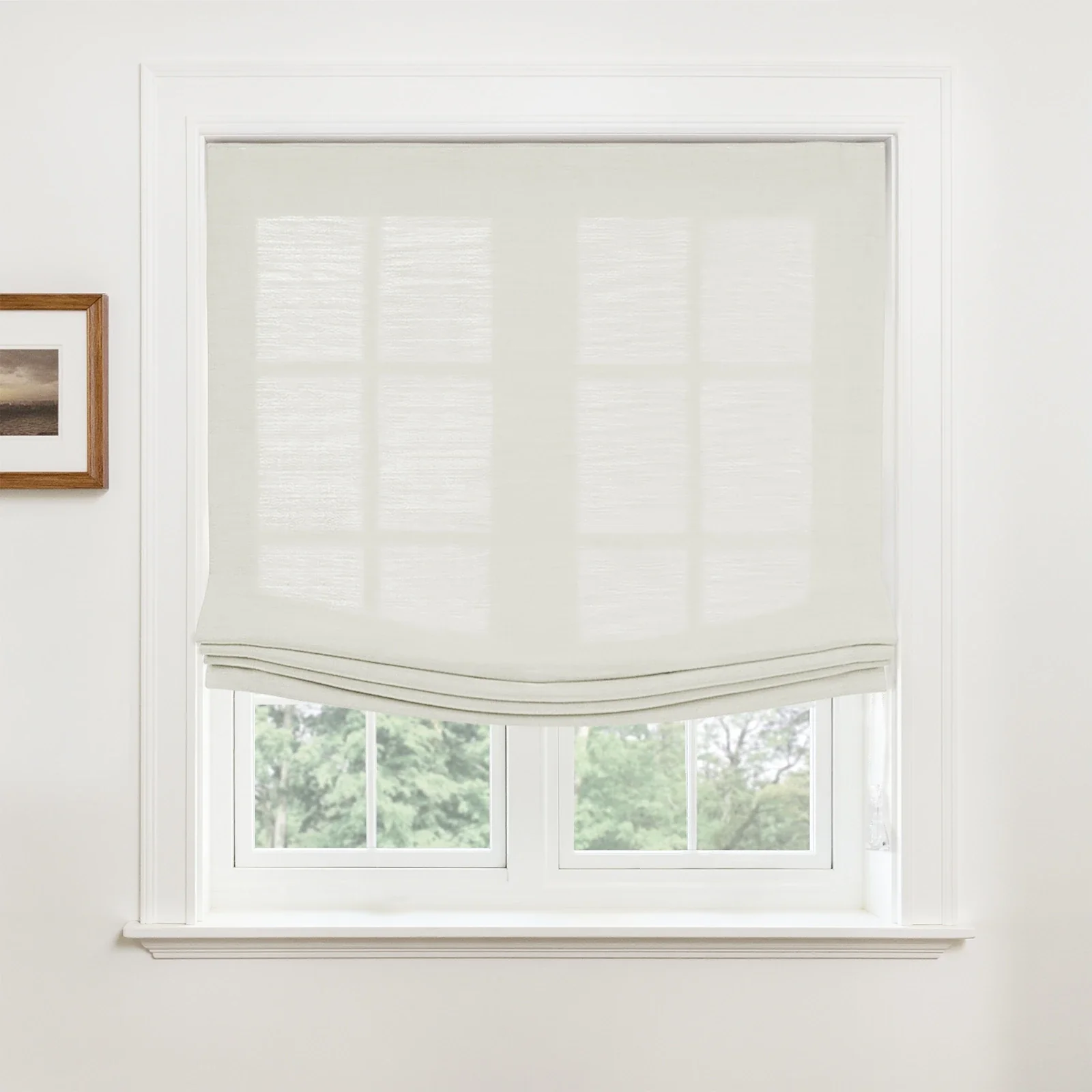 Custom Relaxed Roman Shades Cord Lift - Image 45