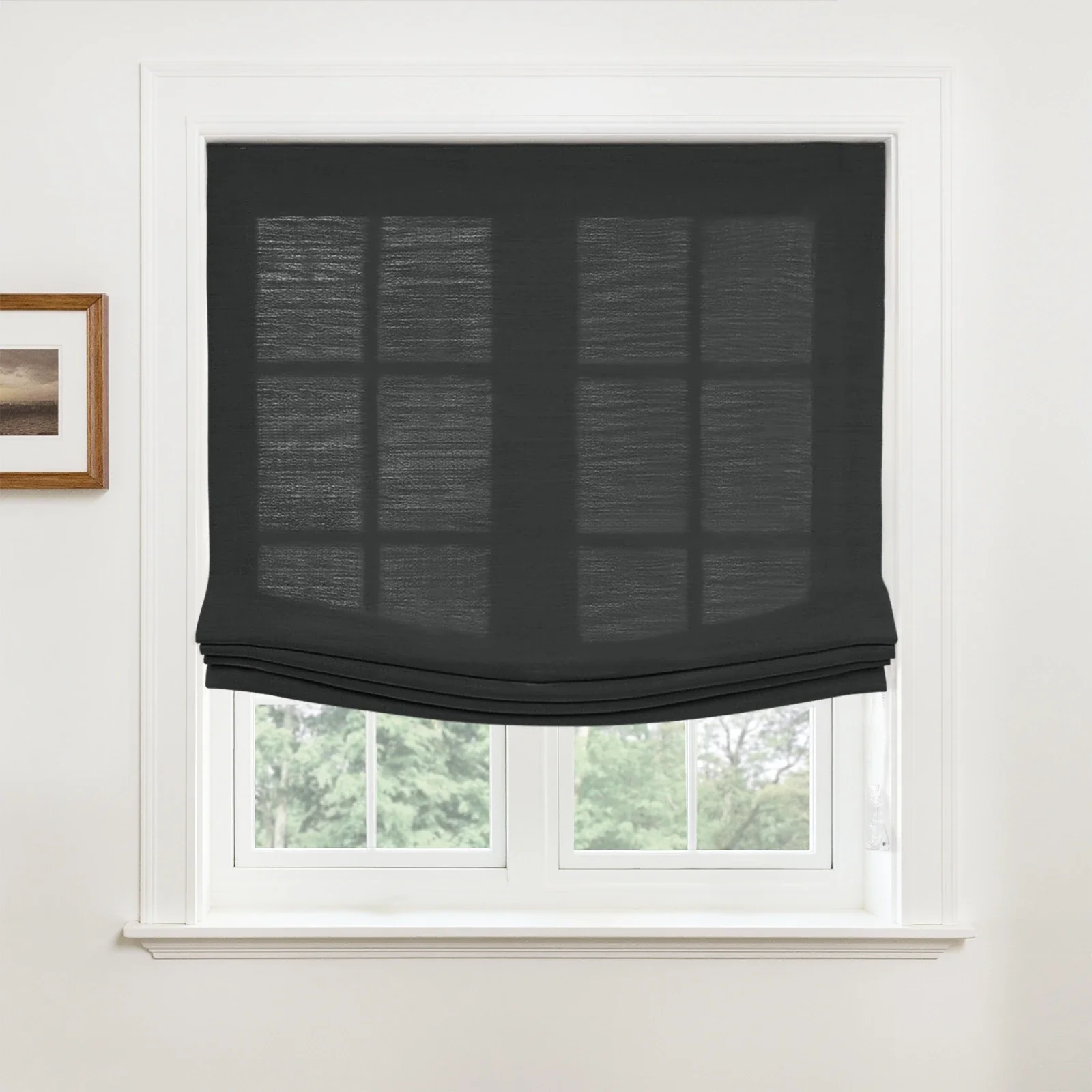 Custom Relaxed Roman Shades Cord Lift - Image 46