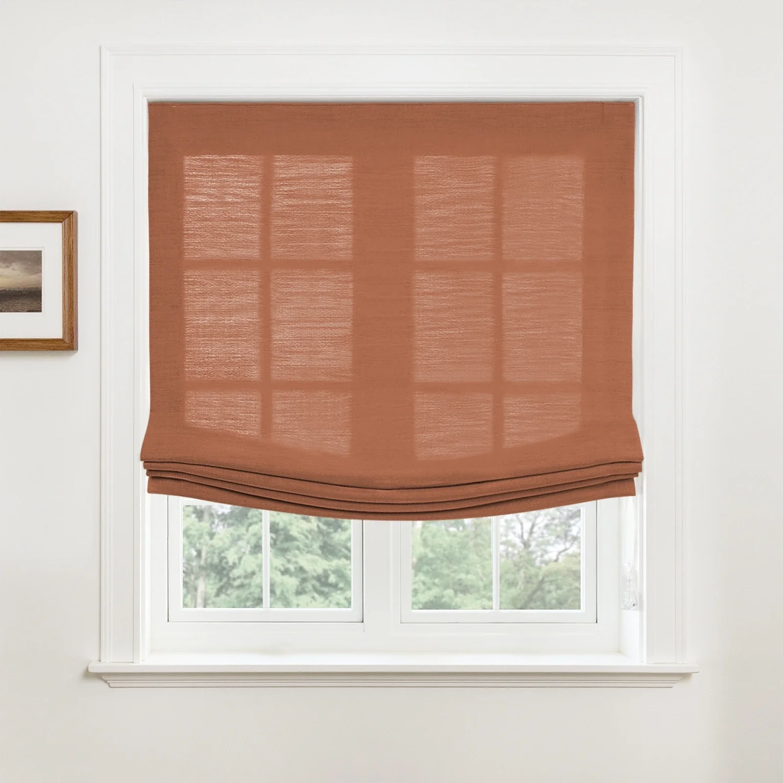 Custom Relaxed Roman Shades Cord Lift - Image 49