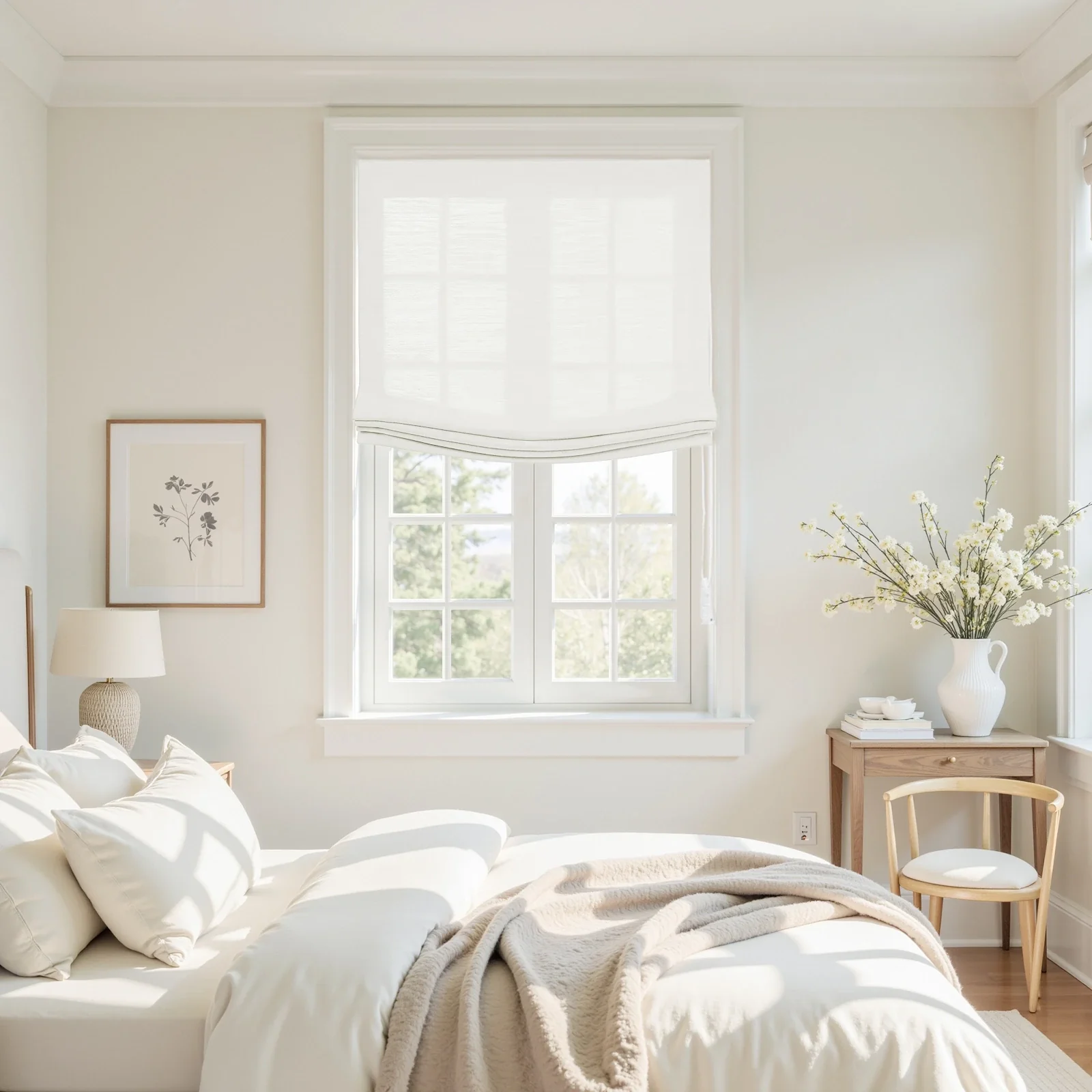 Custom Relaxed Roman Shades Cord Lift - Image 59