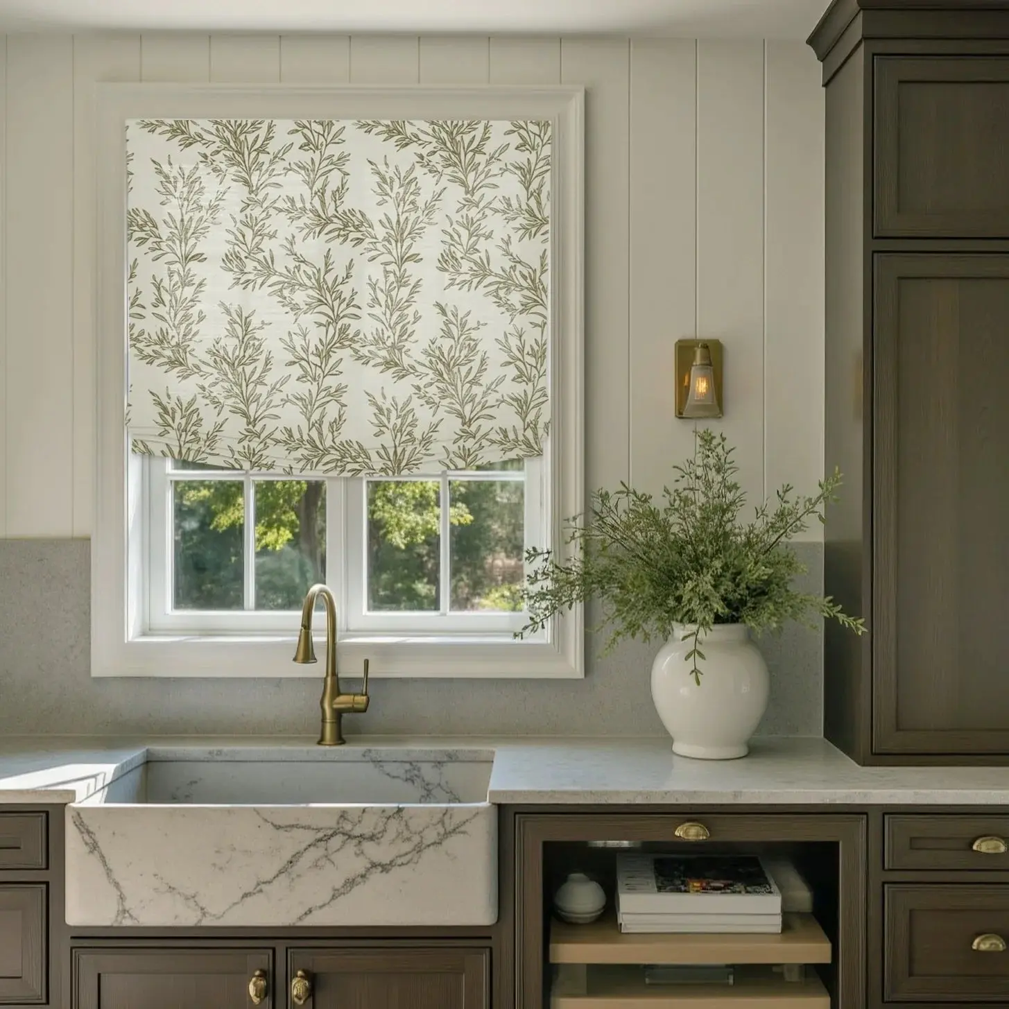 Custom Relaxed Roman Shades Cord Lift - Image 72