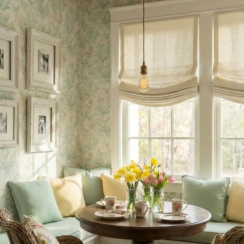 Custom Relaxed Roman Shades Cord Lift - Image 89