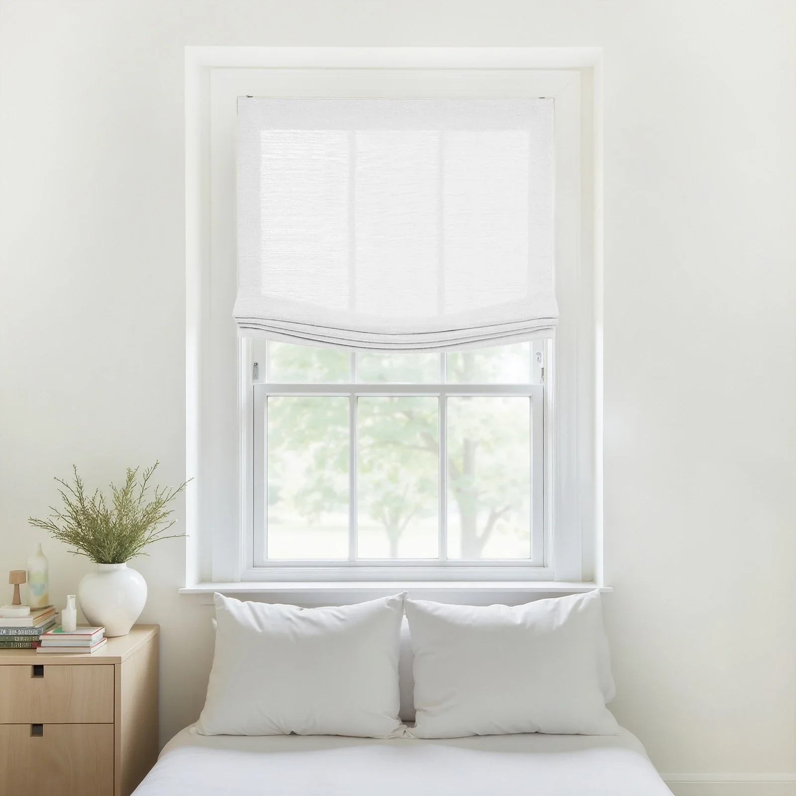 Custom Relaxed Roman Shades Cord Lift - Image 93