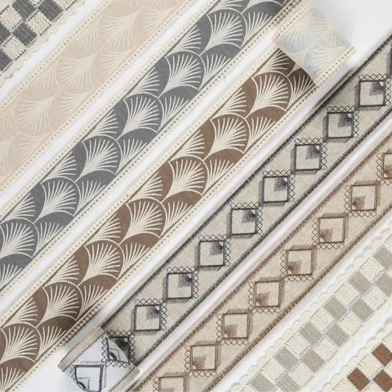 Custom Roman Shade with Trim Border Cordless - Image 54