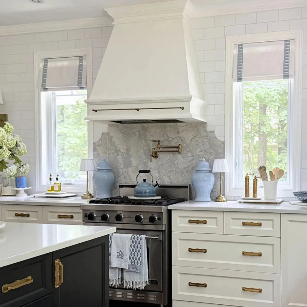 Custom Roman Shade with Trim Border Cordless - Image 67