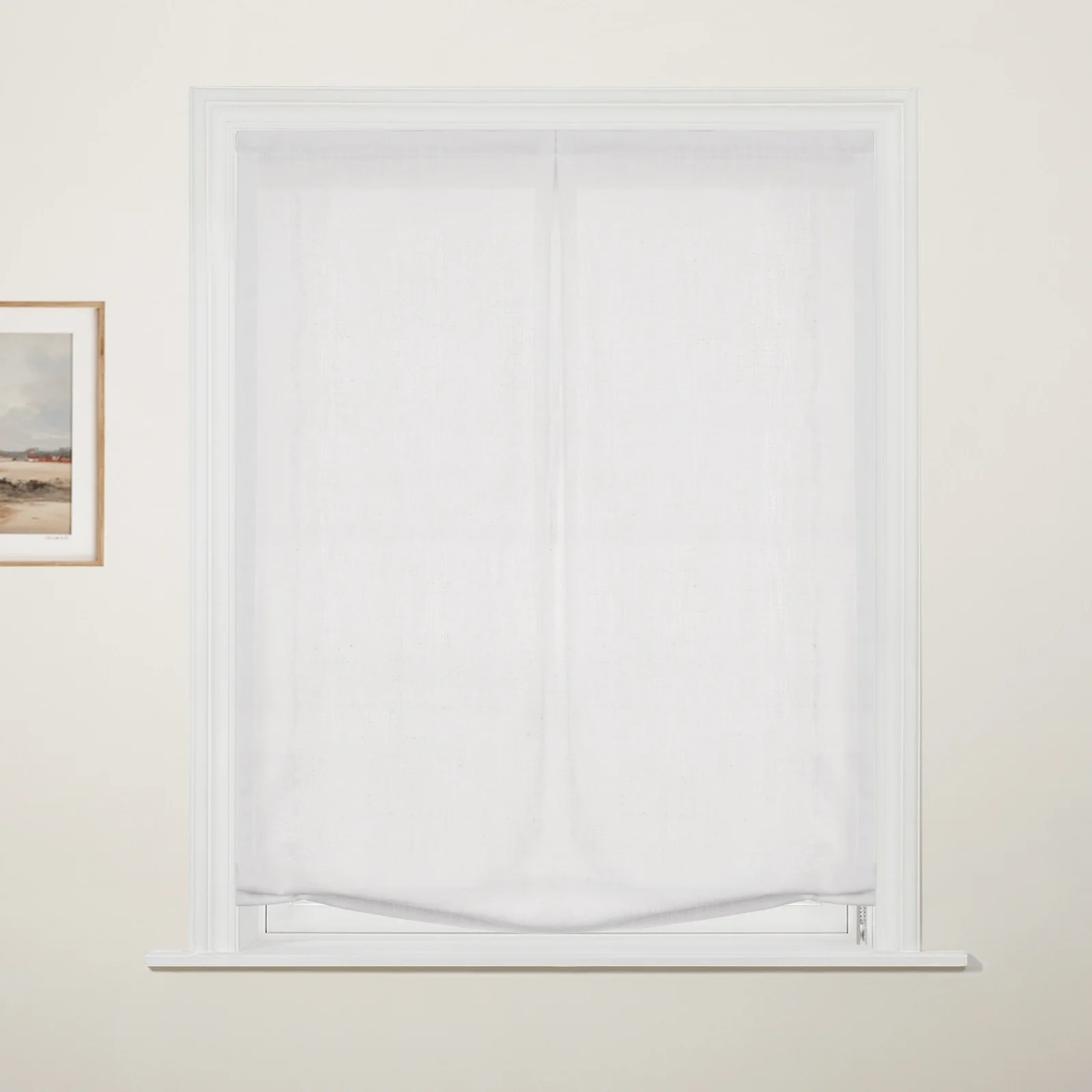 Custom Relaxed Roman Shade with Center Pleat Cord Lift - Image 23